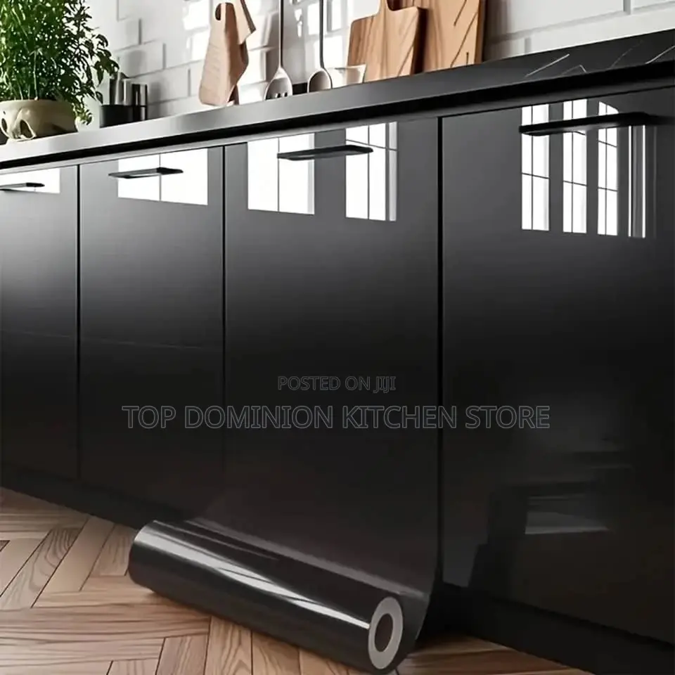 Plain Black Marble Wallpaper Sticker