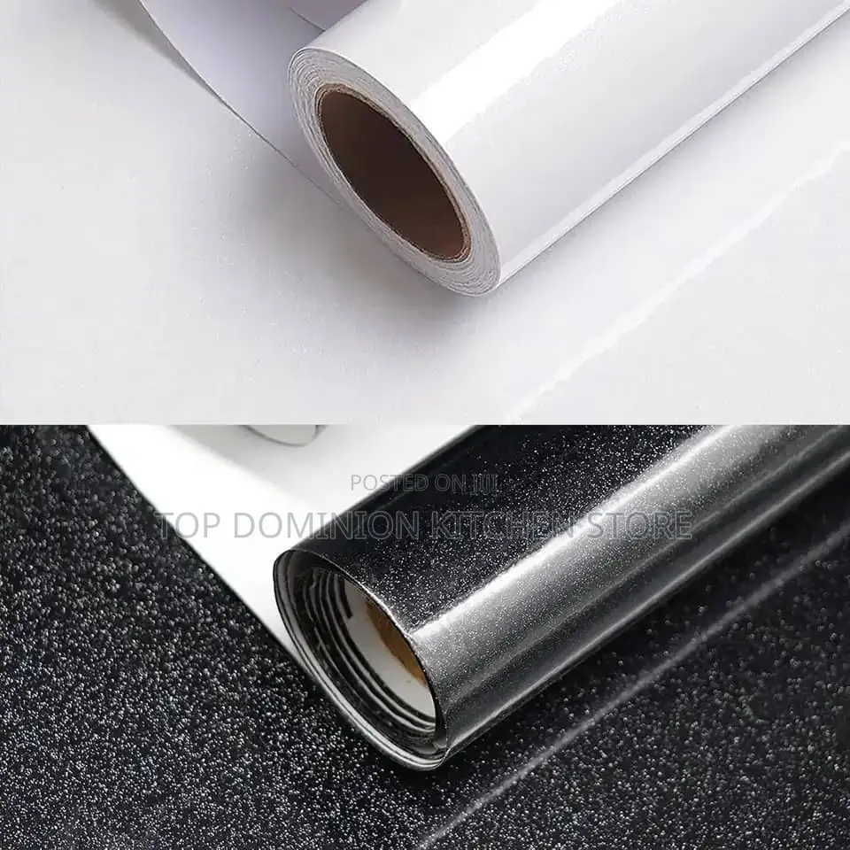Plain Black Marble Wallpaper Sticker