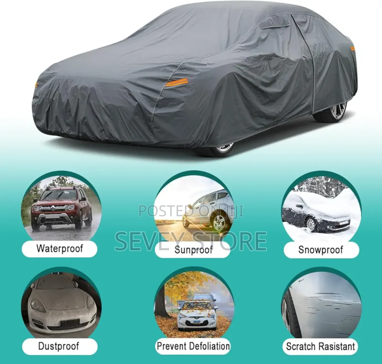 16 Layers Car Cover Waterproof All Weather, Heavy Duty Full Exterior