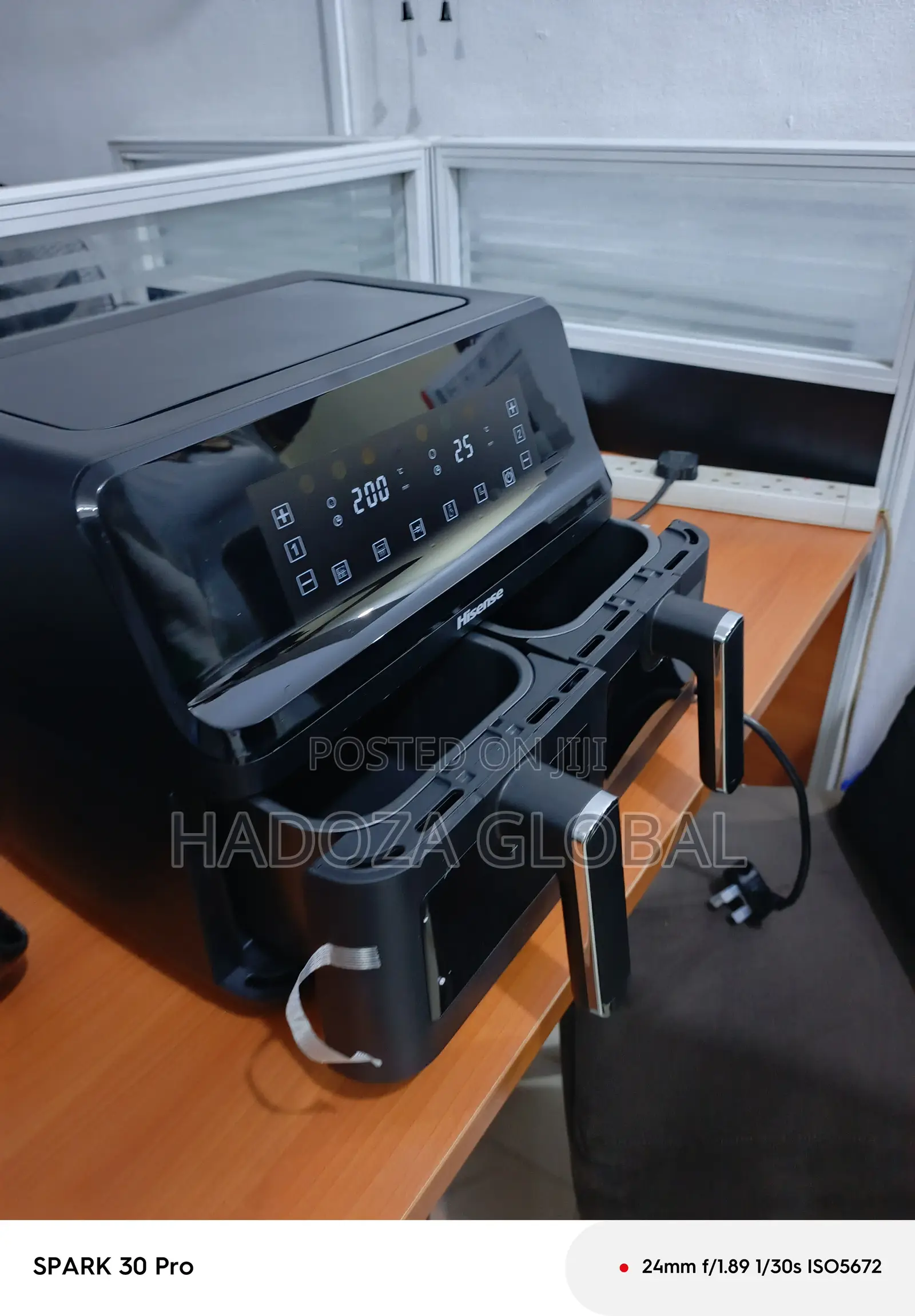 Hisense 8l Dual-basket Countertop Fryer