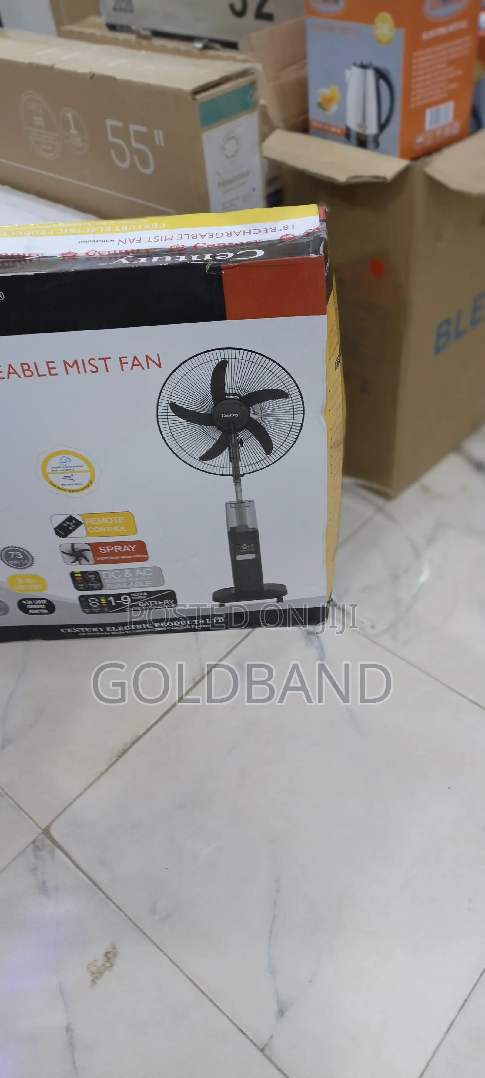 Century 18" High-Speed Rechargeable Mist Fan