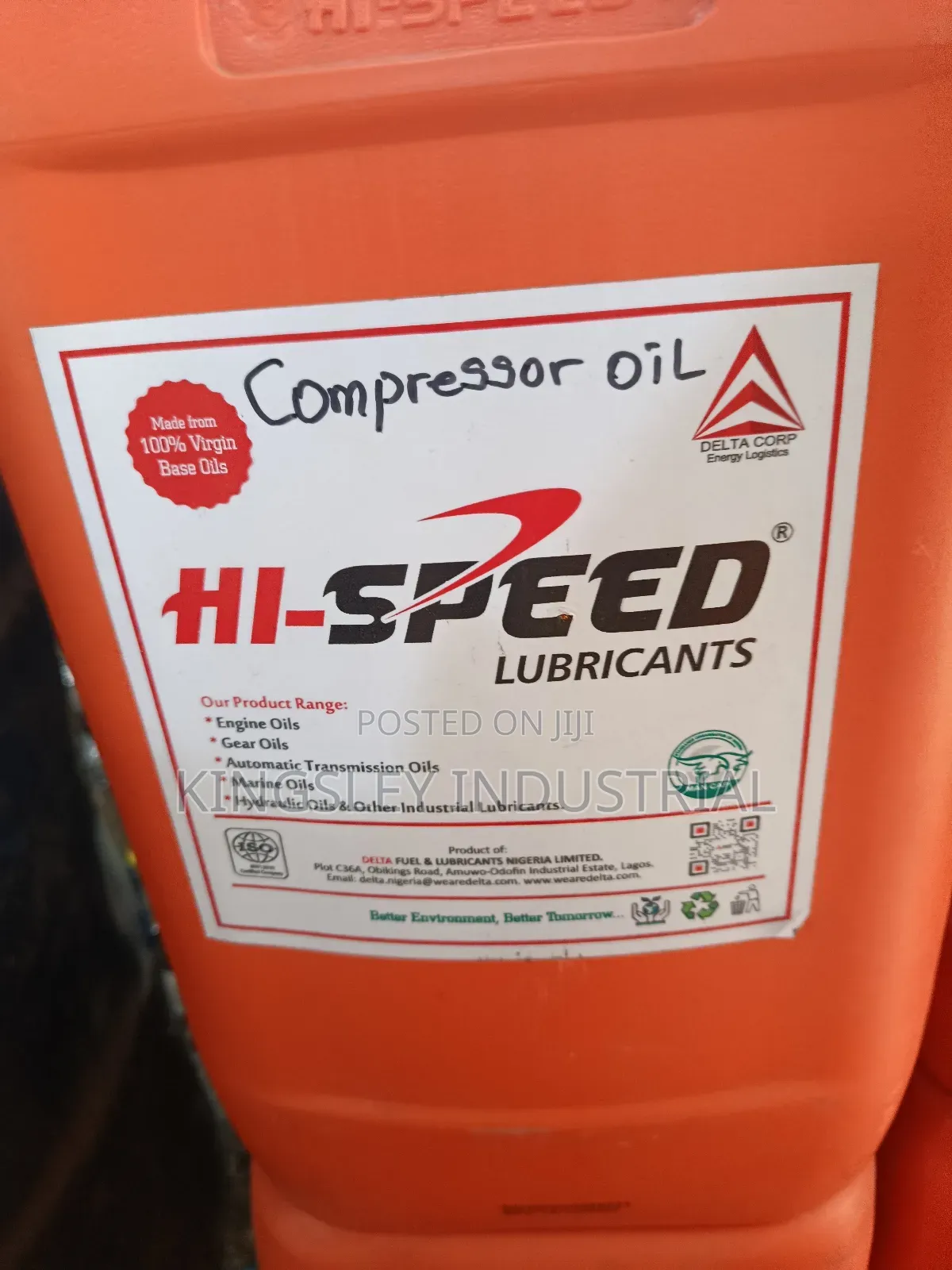 Hi-Speed Compressor Oil Grade Cqm100 25liters