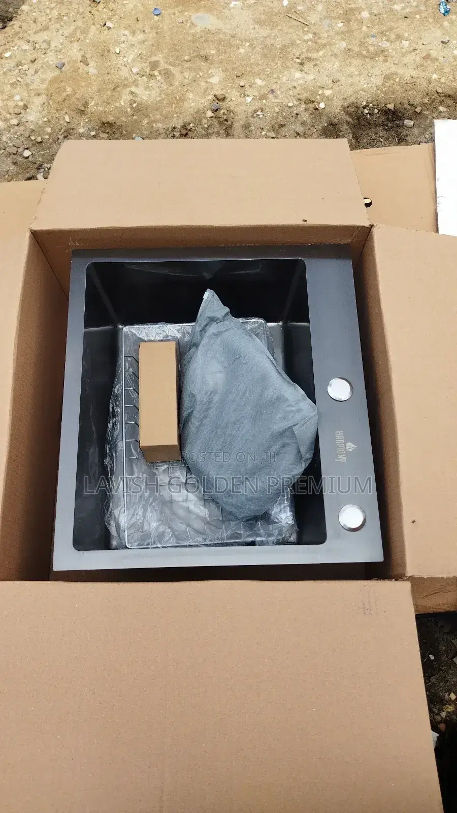 Single Harmony Black Sink