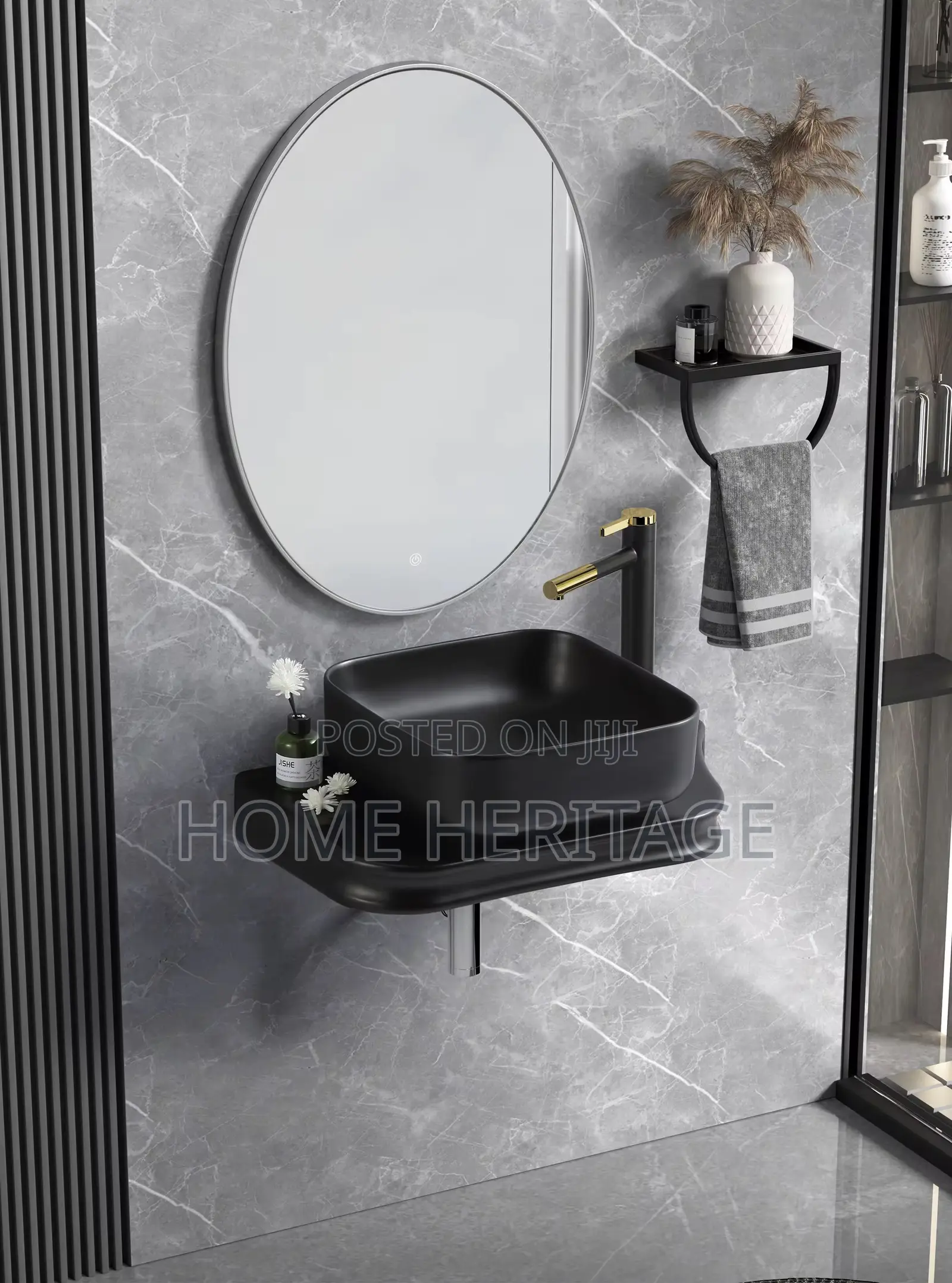 Wash Hand Basin and Mirror