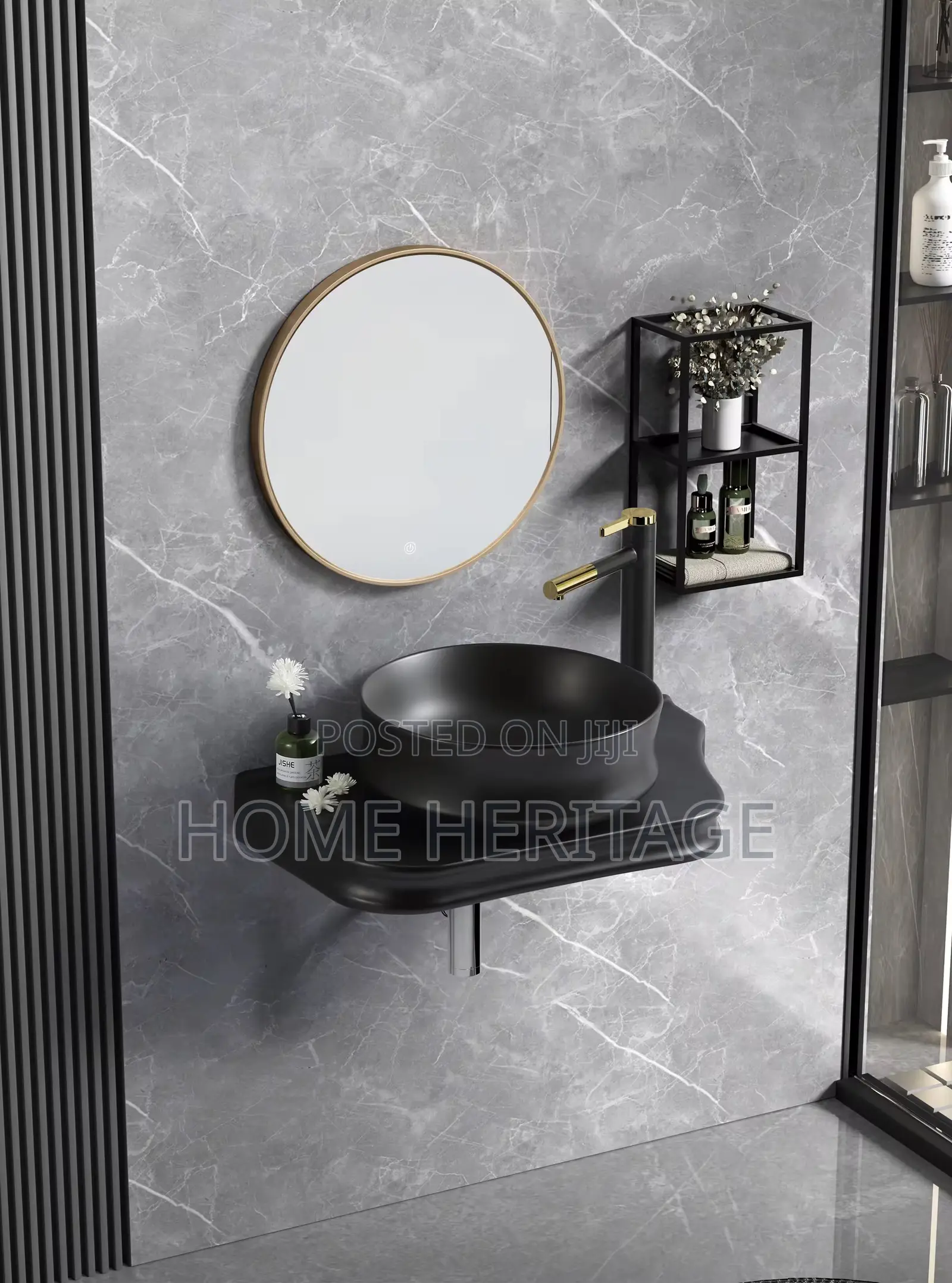 Wash Hand Basin and Mirror