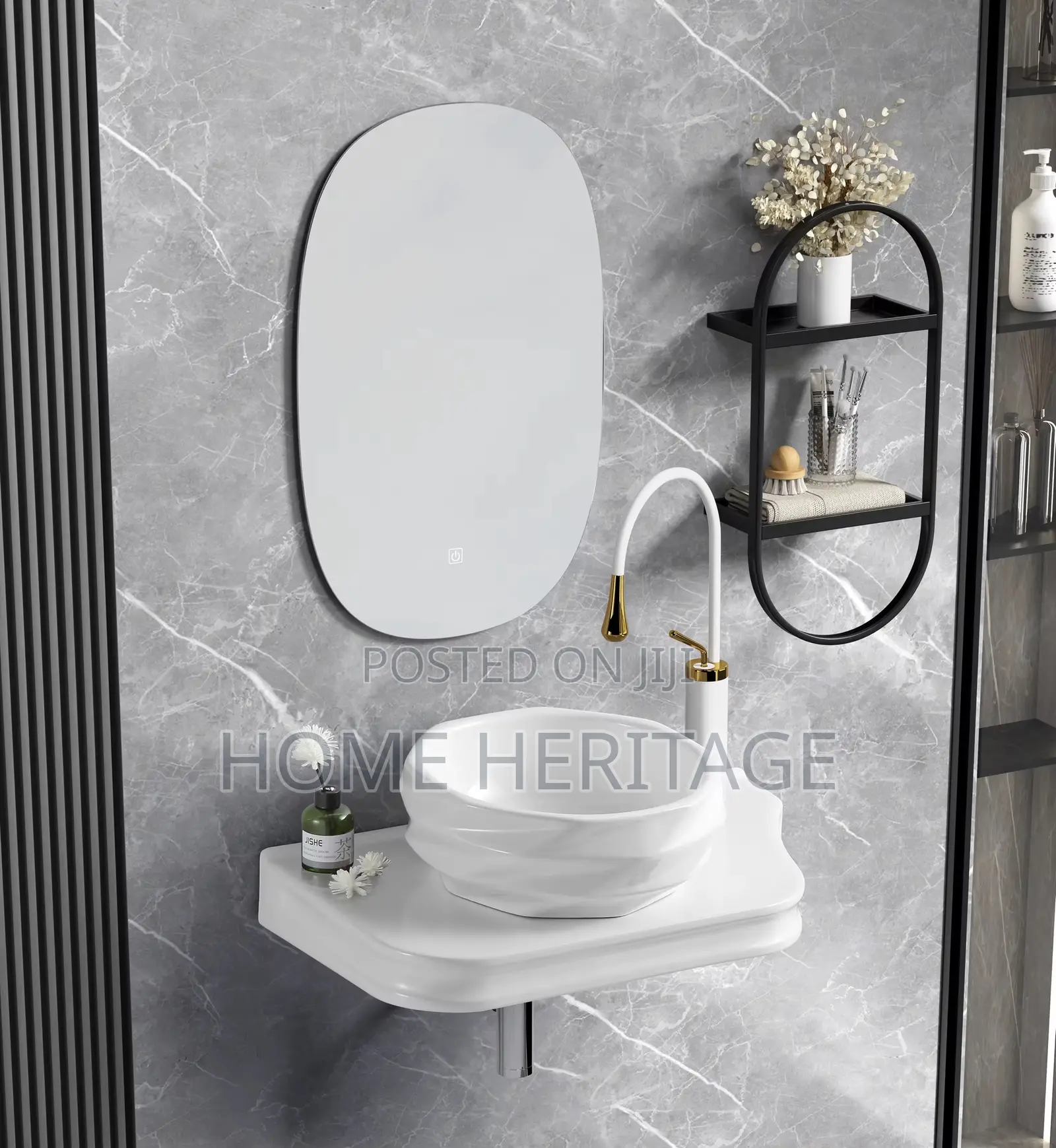 Wash Hand Basin and Mirror