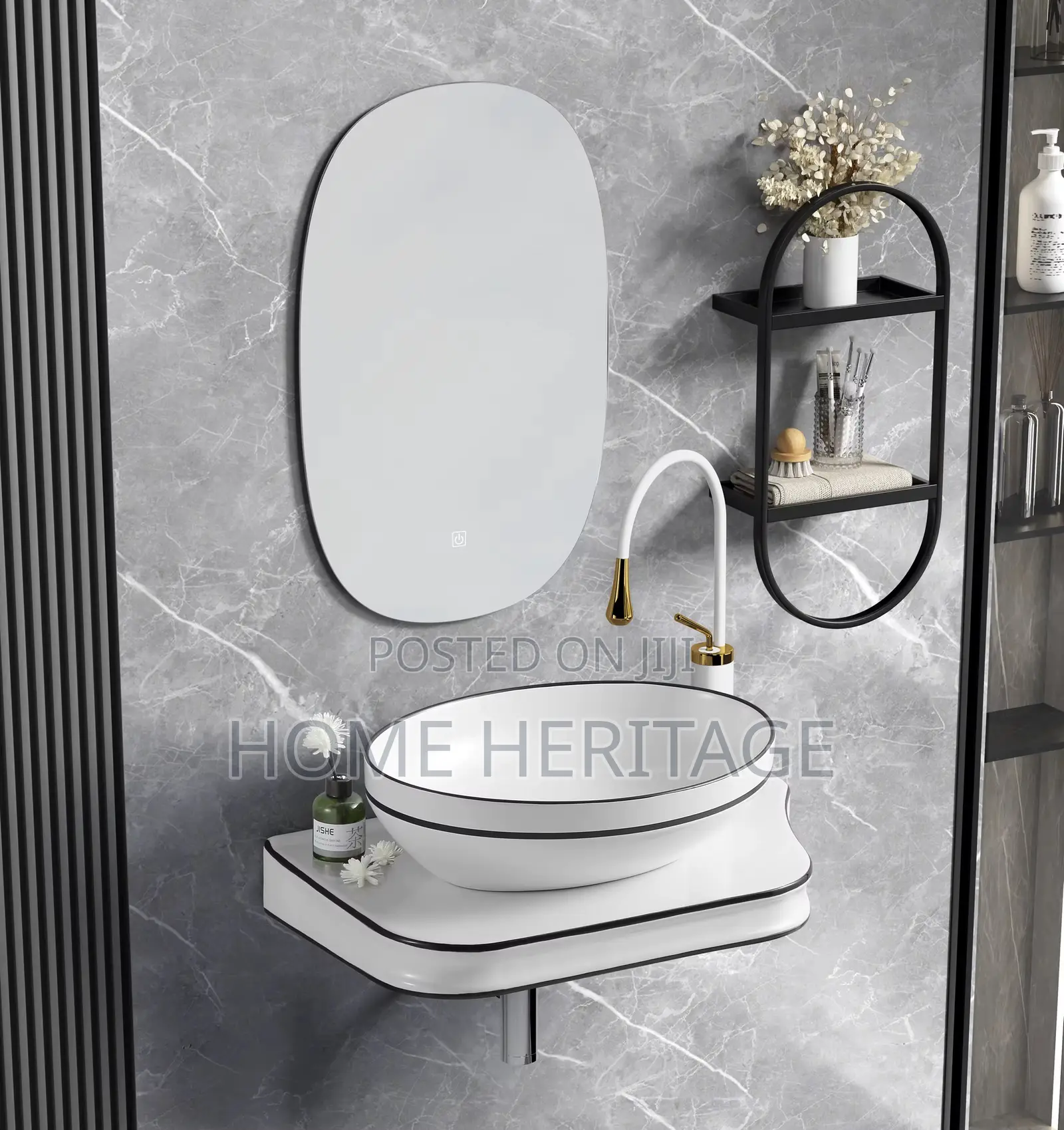 Wash Hand Basin and Mirror