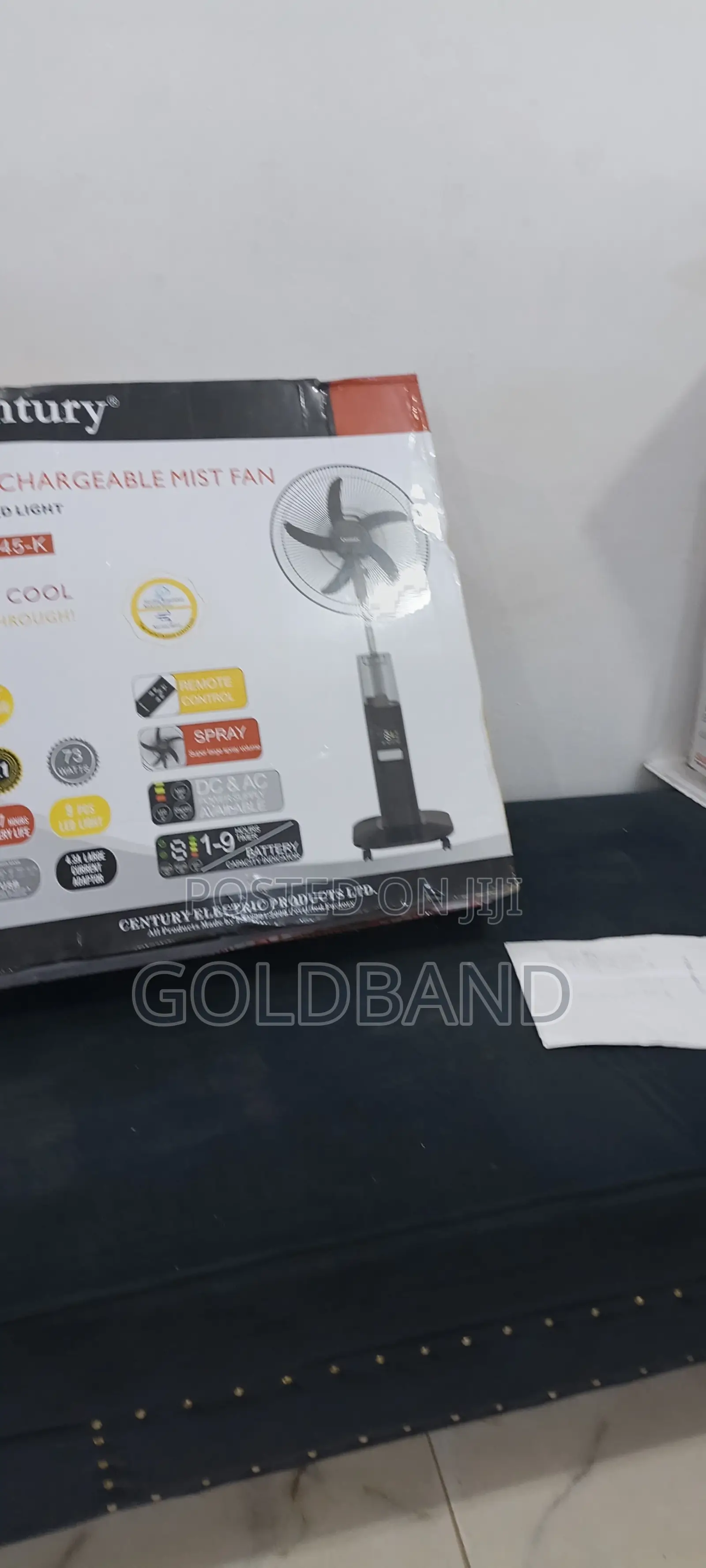 Century 18" Rechargeable Mist Fan With High Airflow