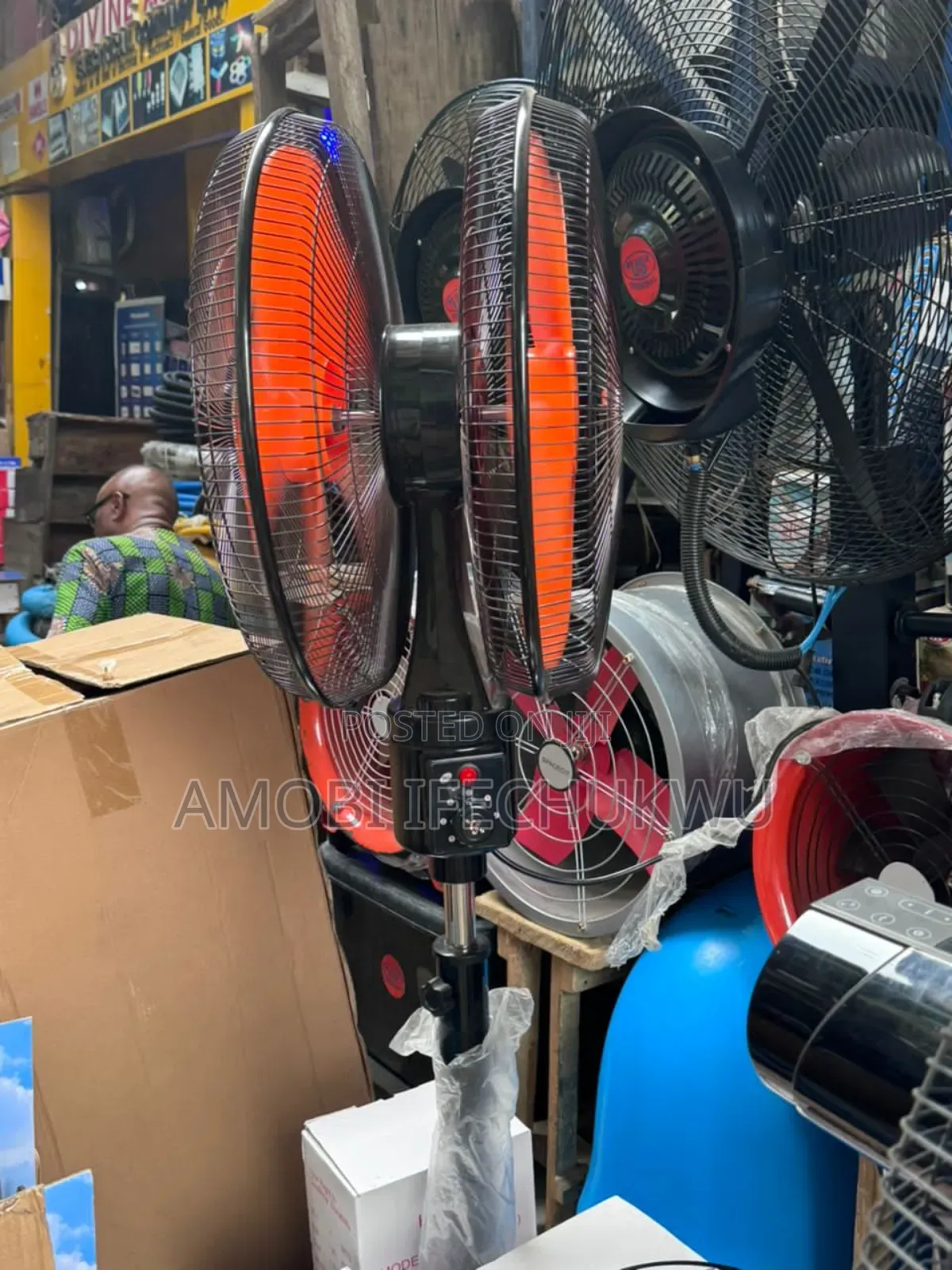 18"Inches Dual Double Head Standing Fan