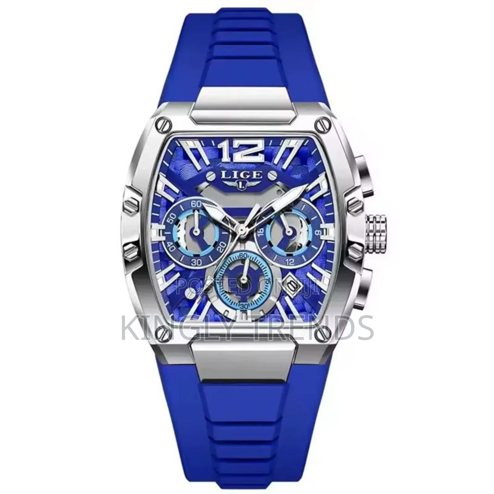 Men Lige 
Active Chronograph Rubber Strap Wristwatch