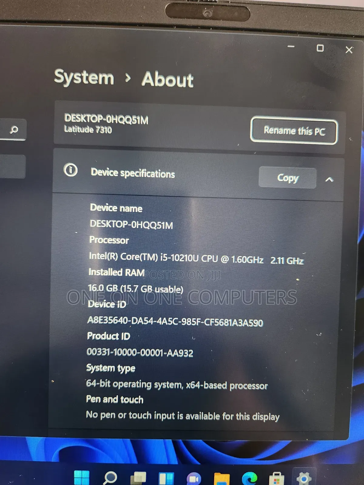 Laptop Dell Latitude 5310 16GB Intel Core I5 SSD 256GB