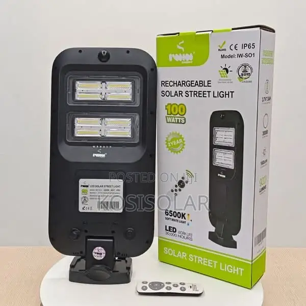 100w Iwin Rechargeable Solar Street Light