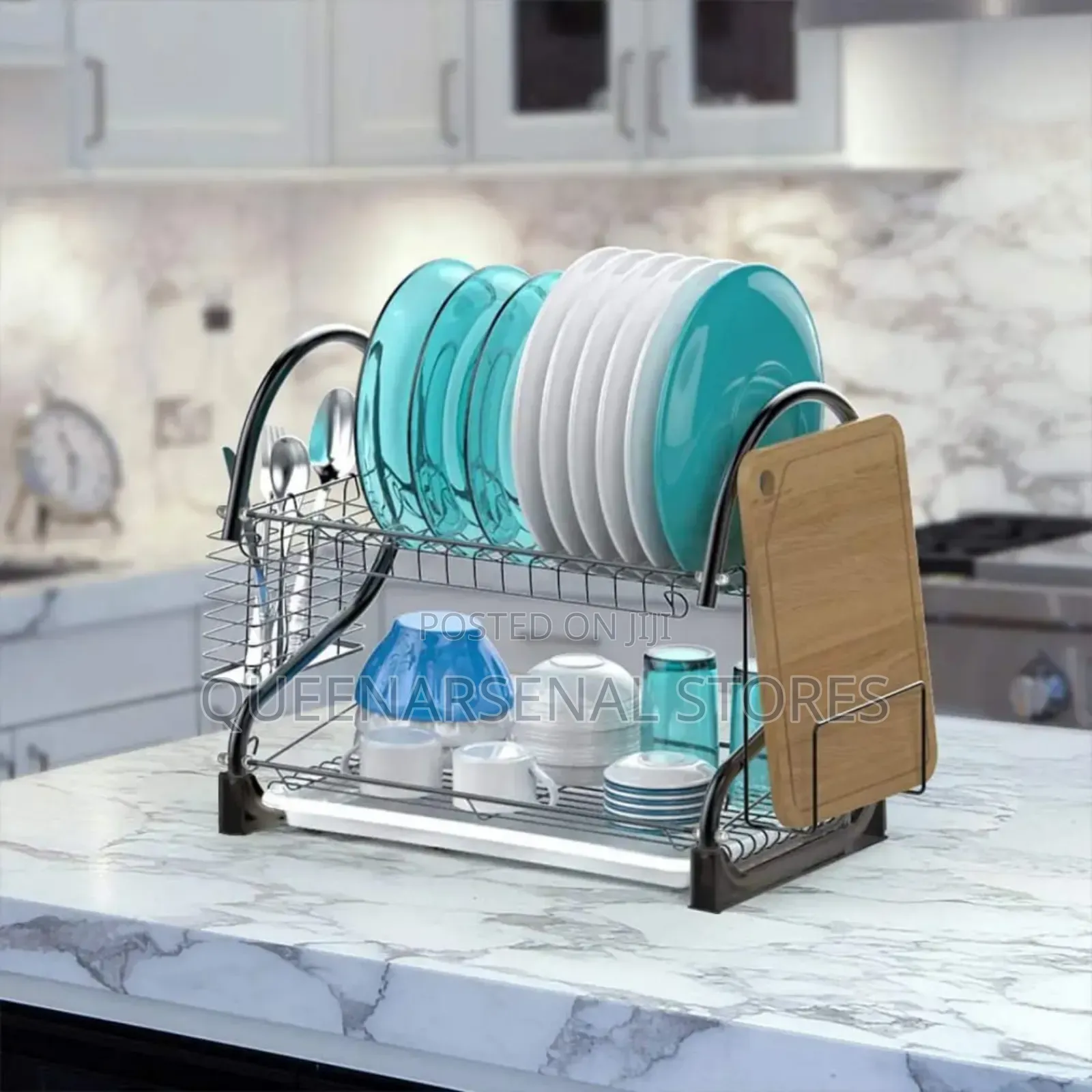 Black Coated Stainless Dish Rack
