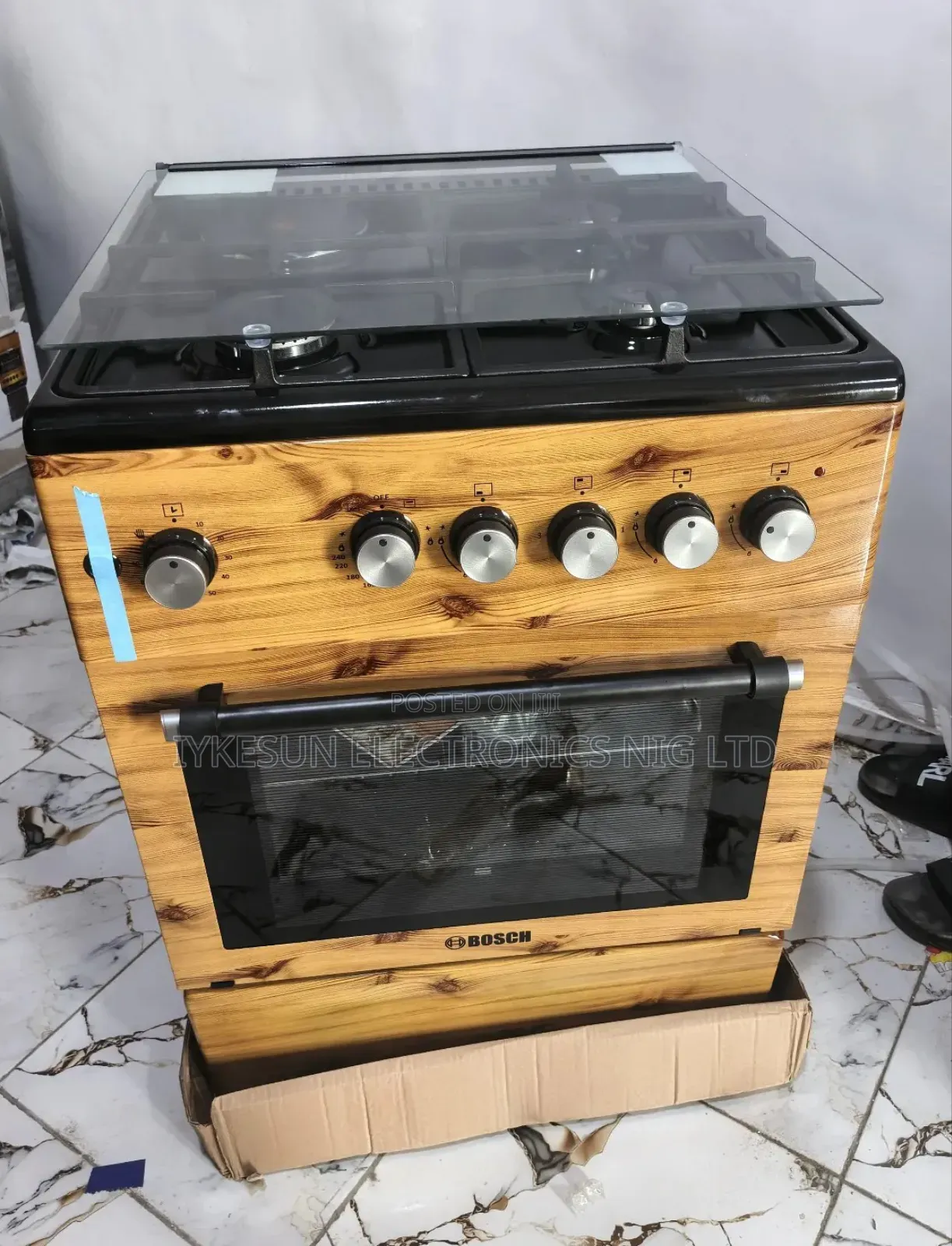 Original Bosch 60cm Wood Standing Gas Electric Cooker With Grill