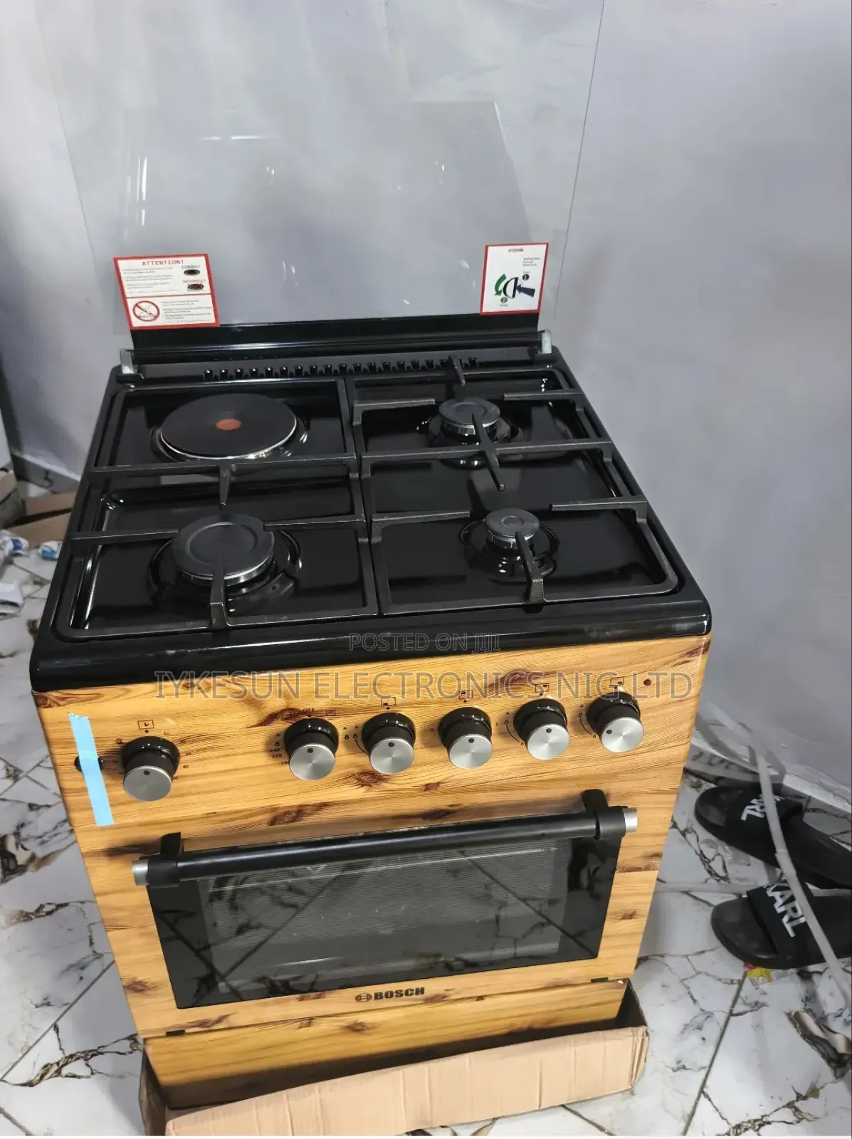 Original Bosch 60cm Wood Standing Gas Electric Cooker With Grill