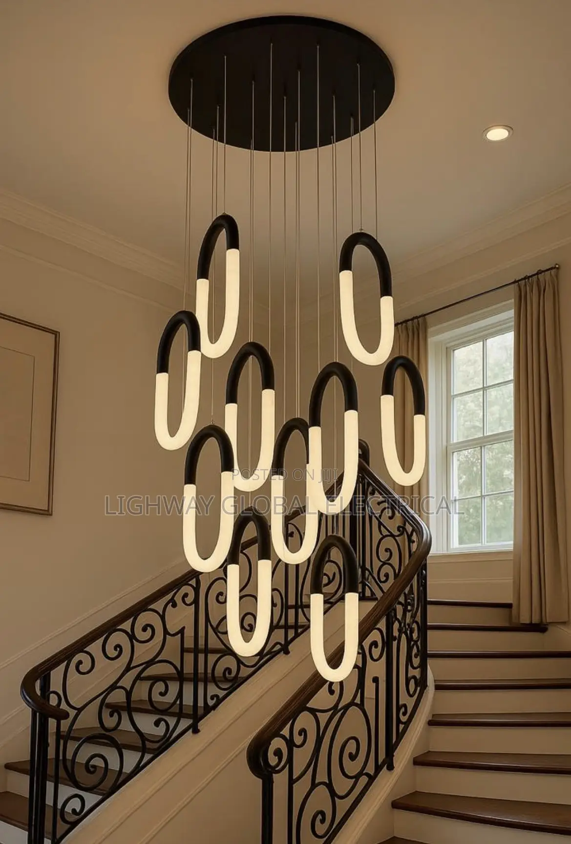 Indoor Home Office Staircase Modern Chandelier