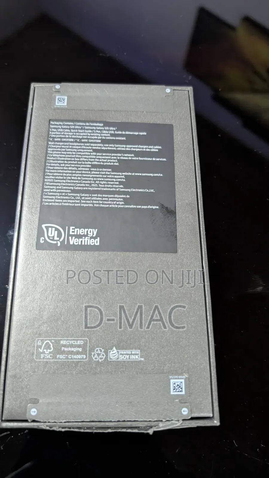New Samsung Galaxy S25 Ultra 256 GB Black