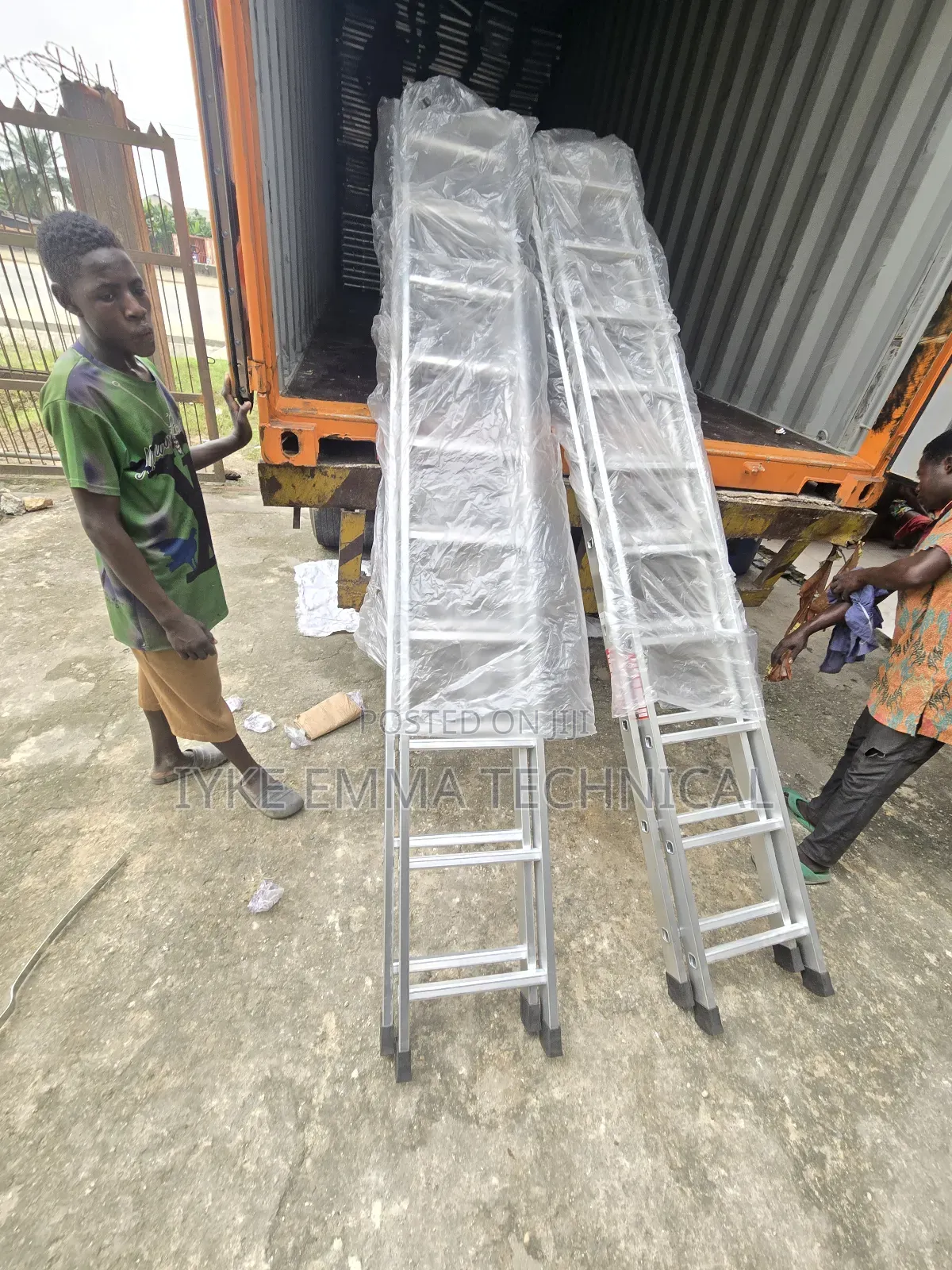 Scaffolding Aluminum Straight Ladder 2.0m , 3.0m , 4.0m and 6.0meter