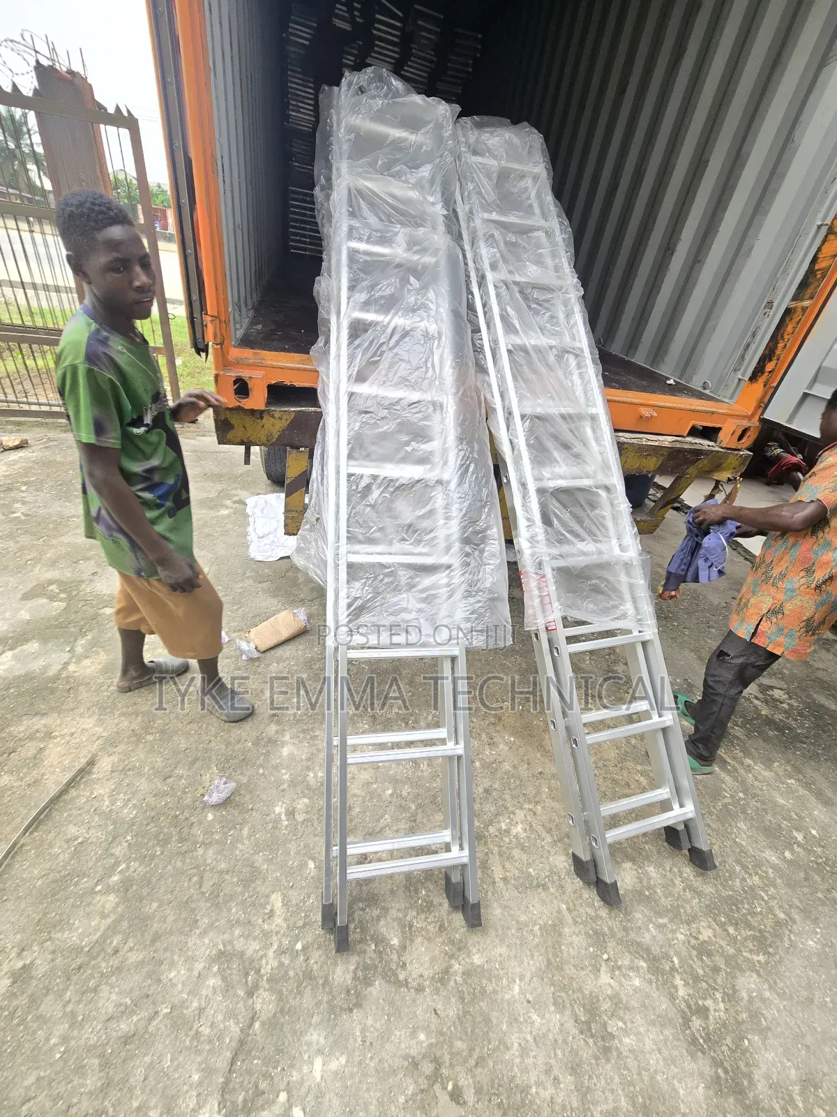 Scaffolding Aluminum Straight Ladder 2.0m , 3.0m , 4.0m and 6.0meter