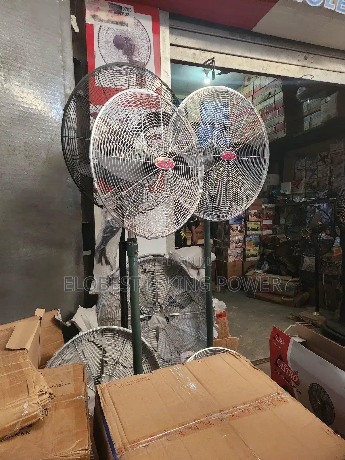 18 Inches Ox Standing Fan Silver