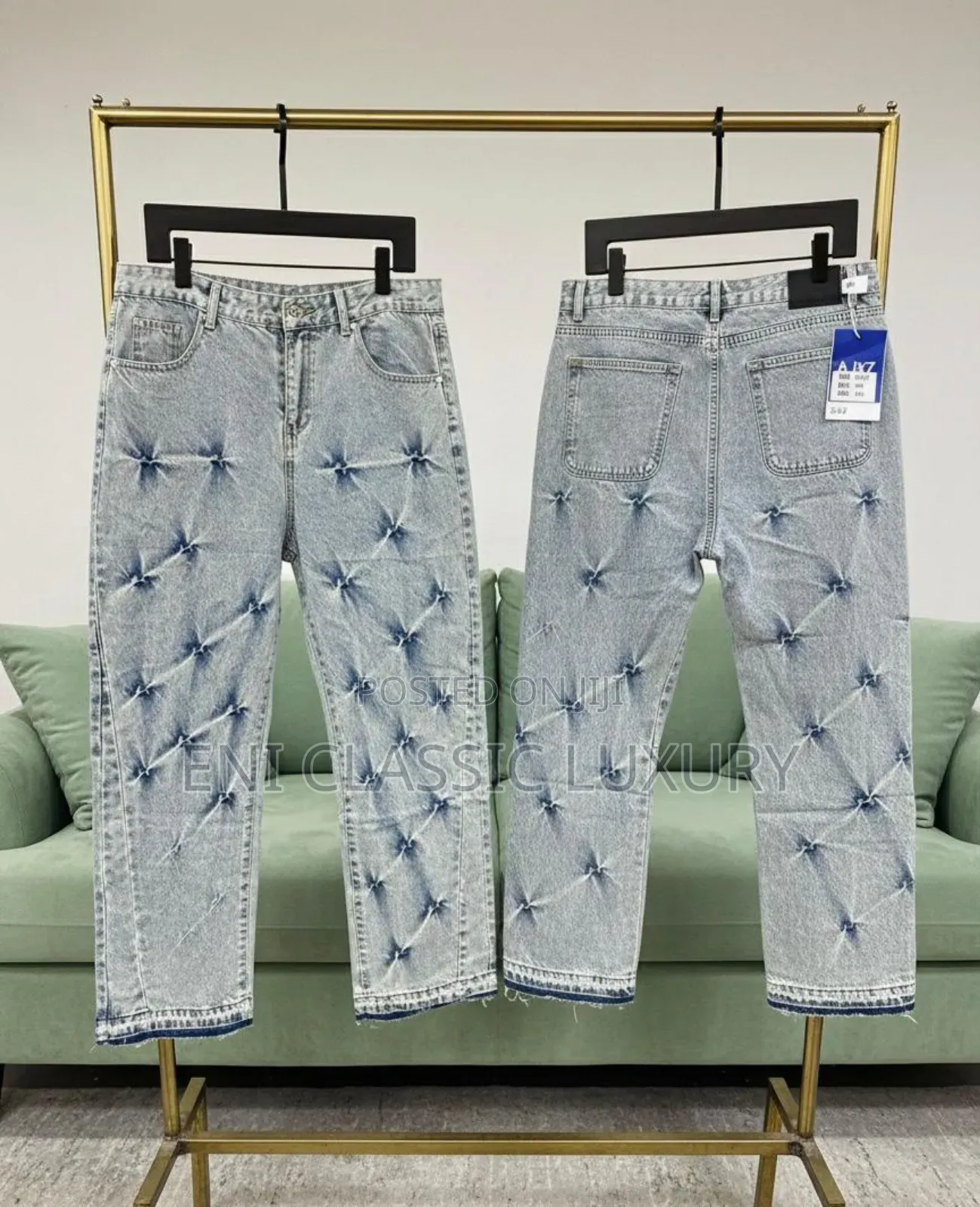 Premium Quality Luxury Men's Cargo Jeans Well Banded Package