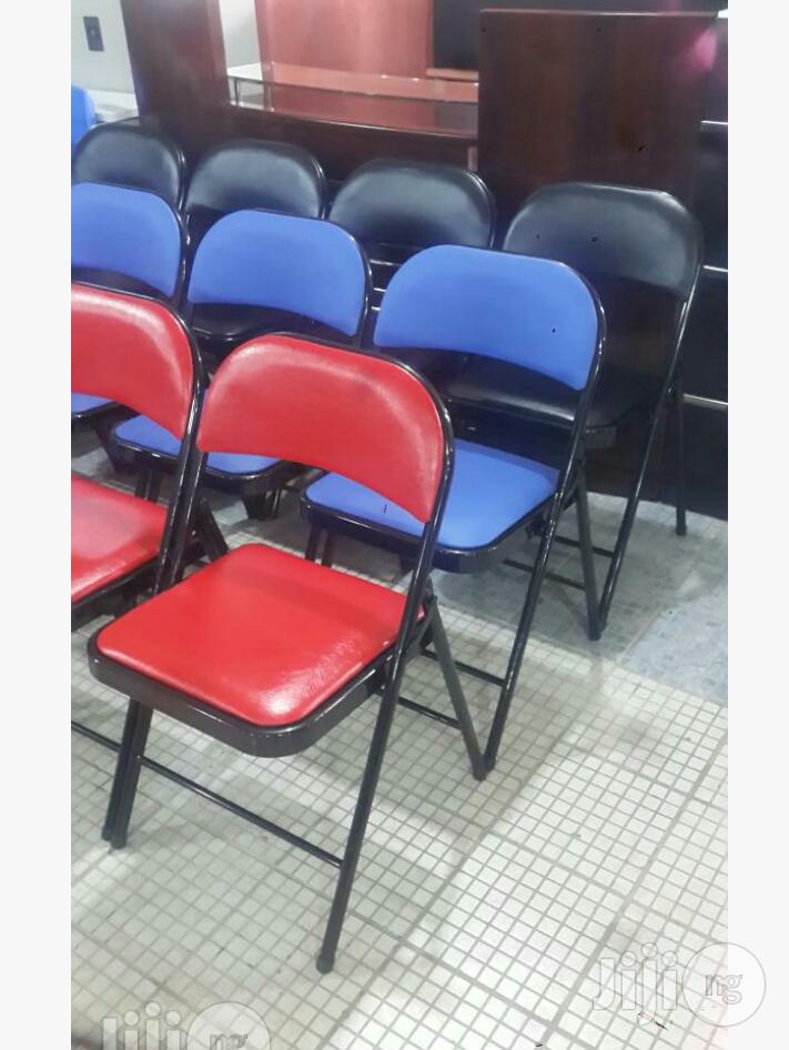 Foldable Metal and Leather Chair