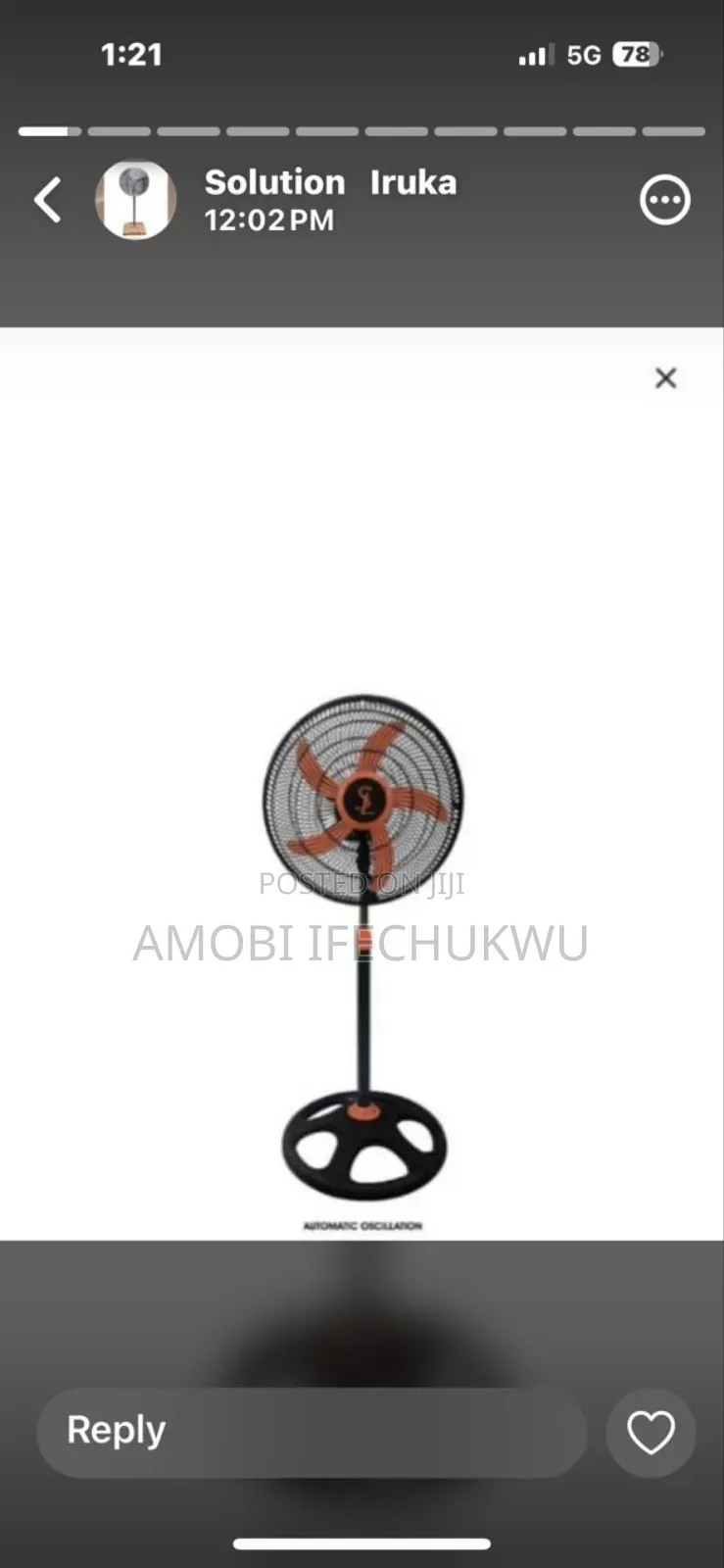 18"Inches Solitec Standing Fan