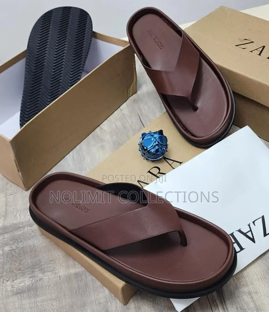 Men's Casual Zara Leather Slippers