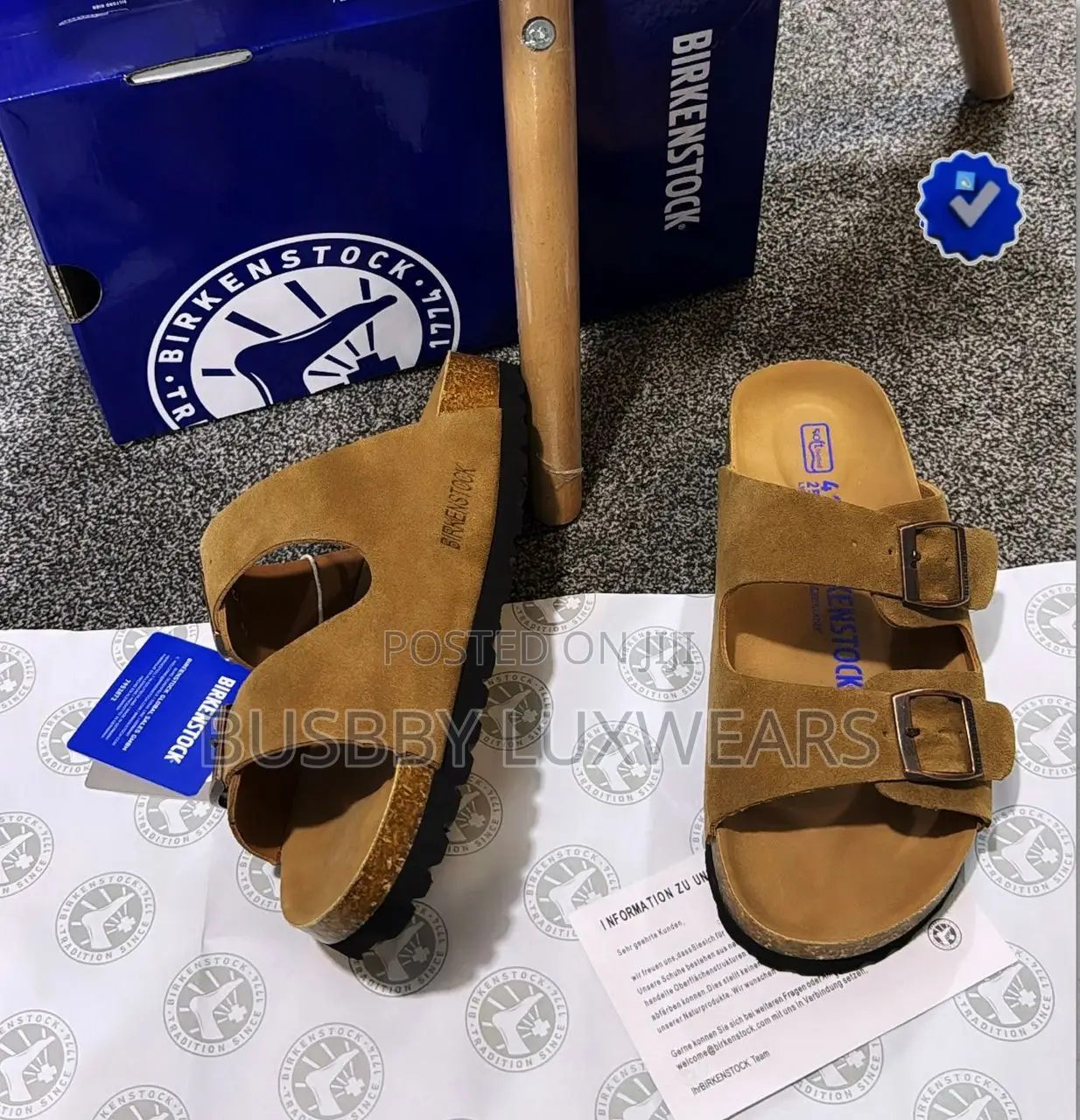Birkenstock Suede Double Strap Slippers