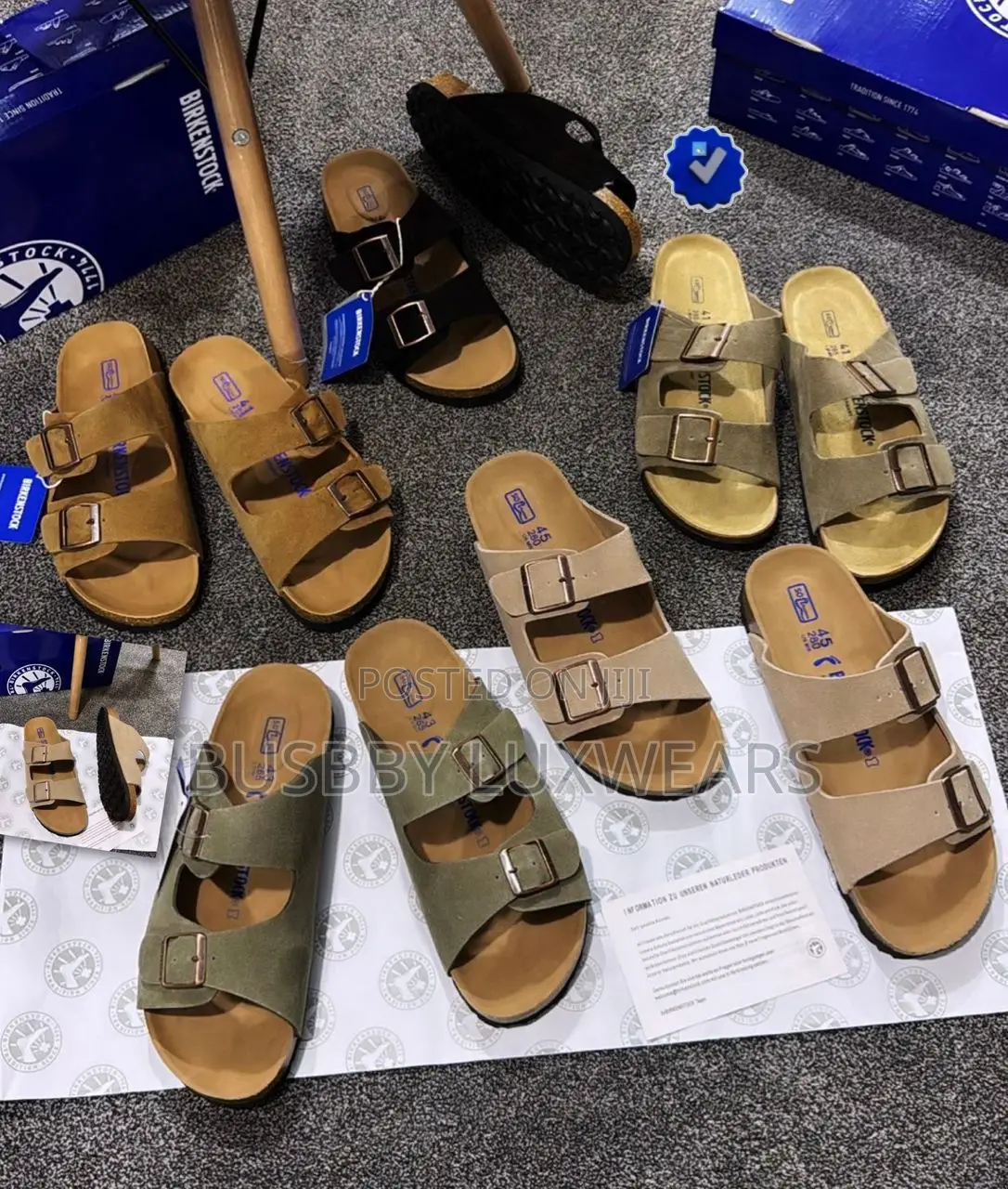 Birkenstock Suede Double Strap Slippers