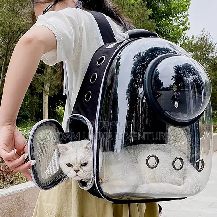 Transparent Space Capsule Dog Cat Backpack – Breathable Pet Travel Bag