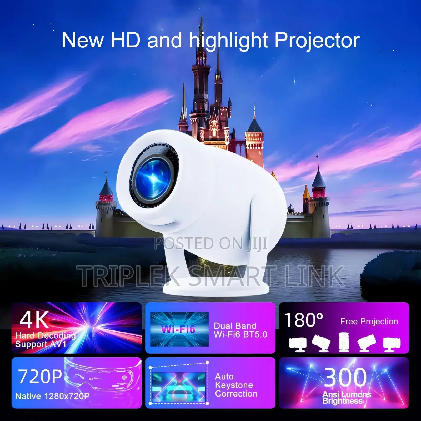 Hy400 / Hy300-T Android 13 With 16g Rom 2gb Ram Smart Projector