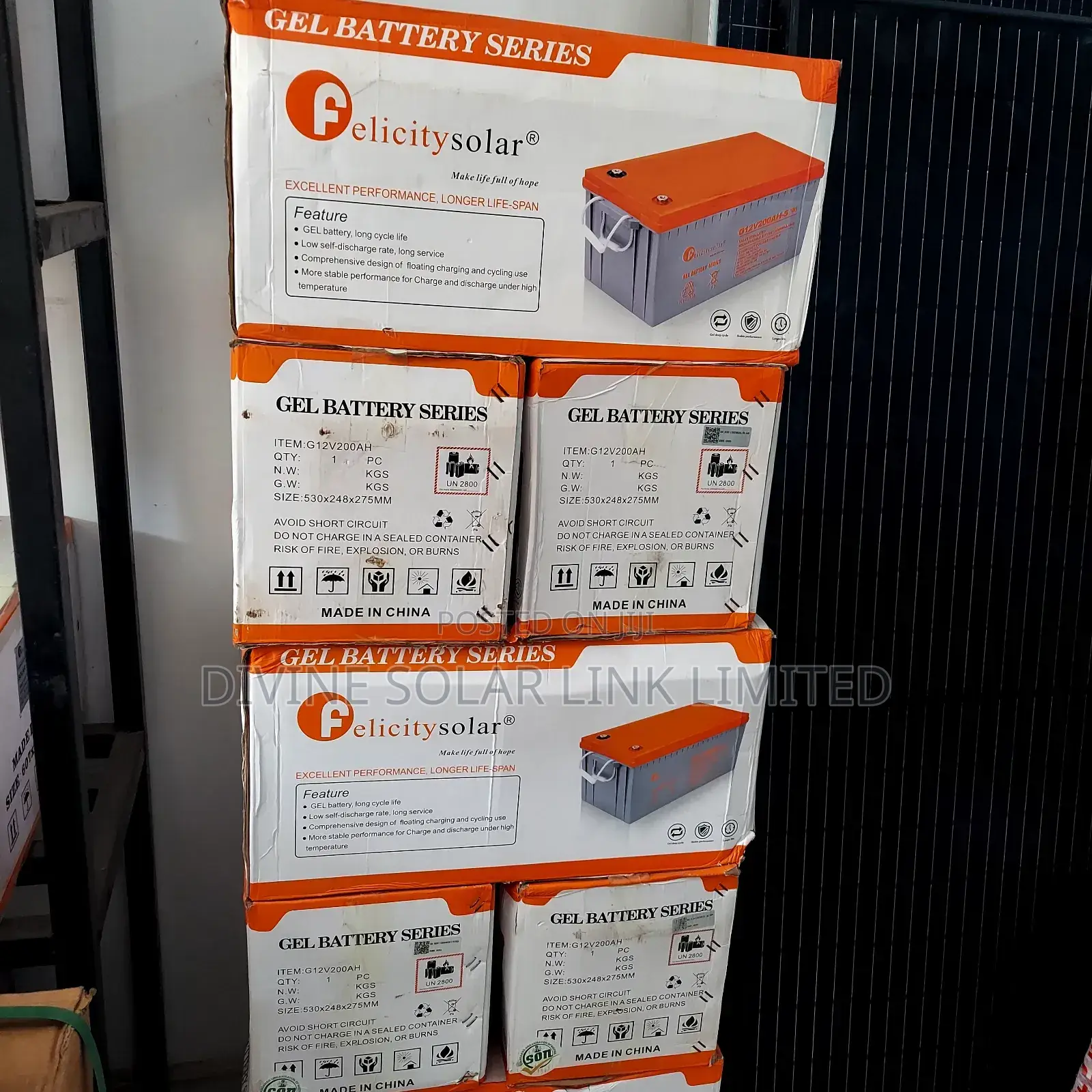 Gel Battery Felicity 200ah