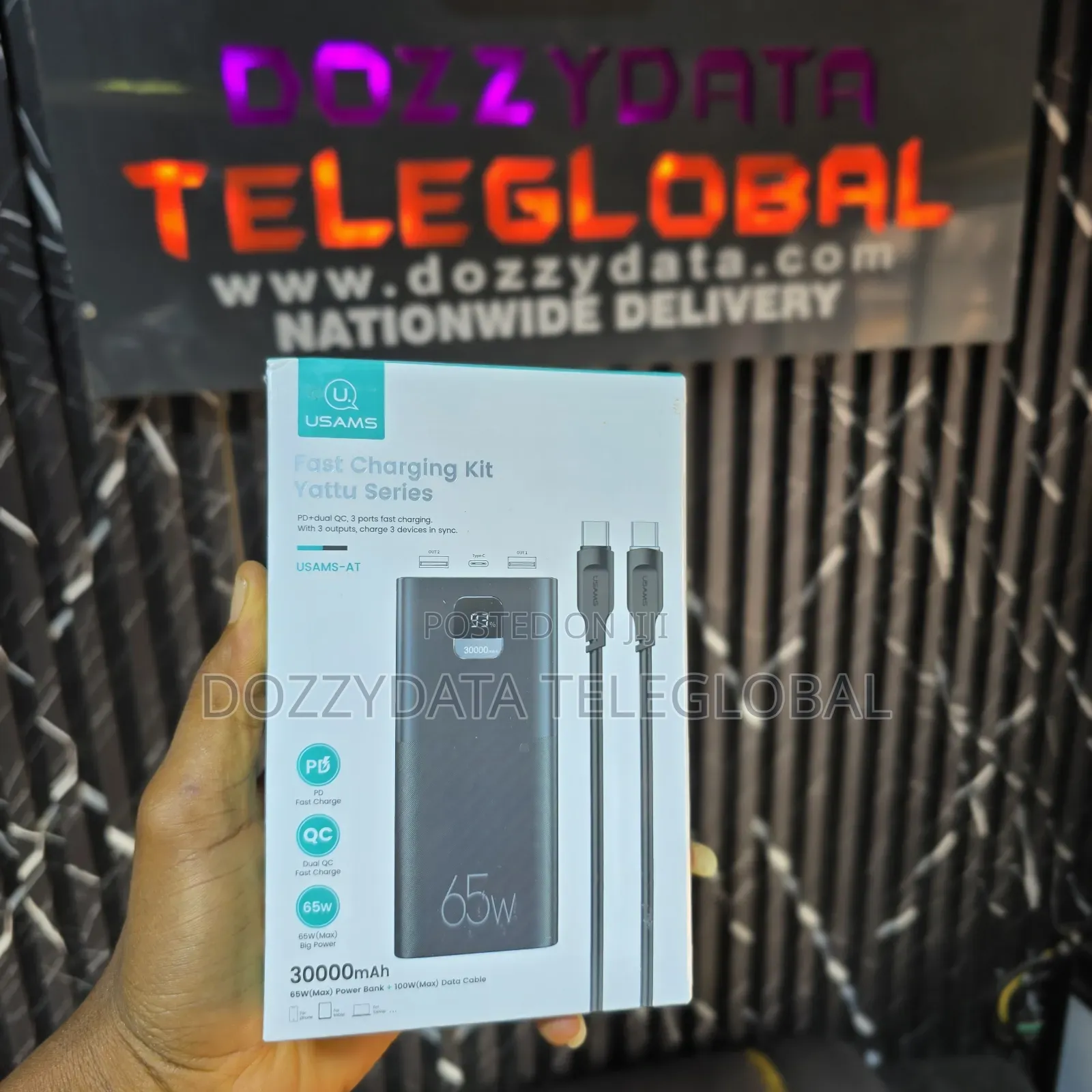Usams 30000mah 65w Pd Fast Charging Laptop Powerbank