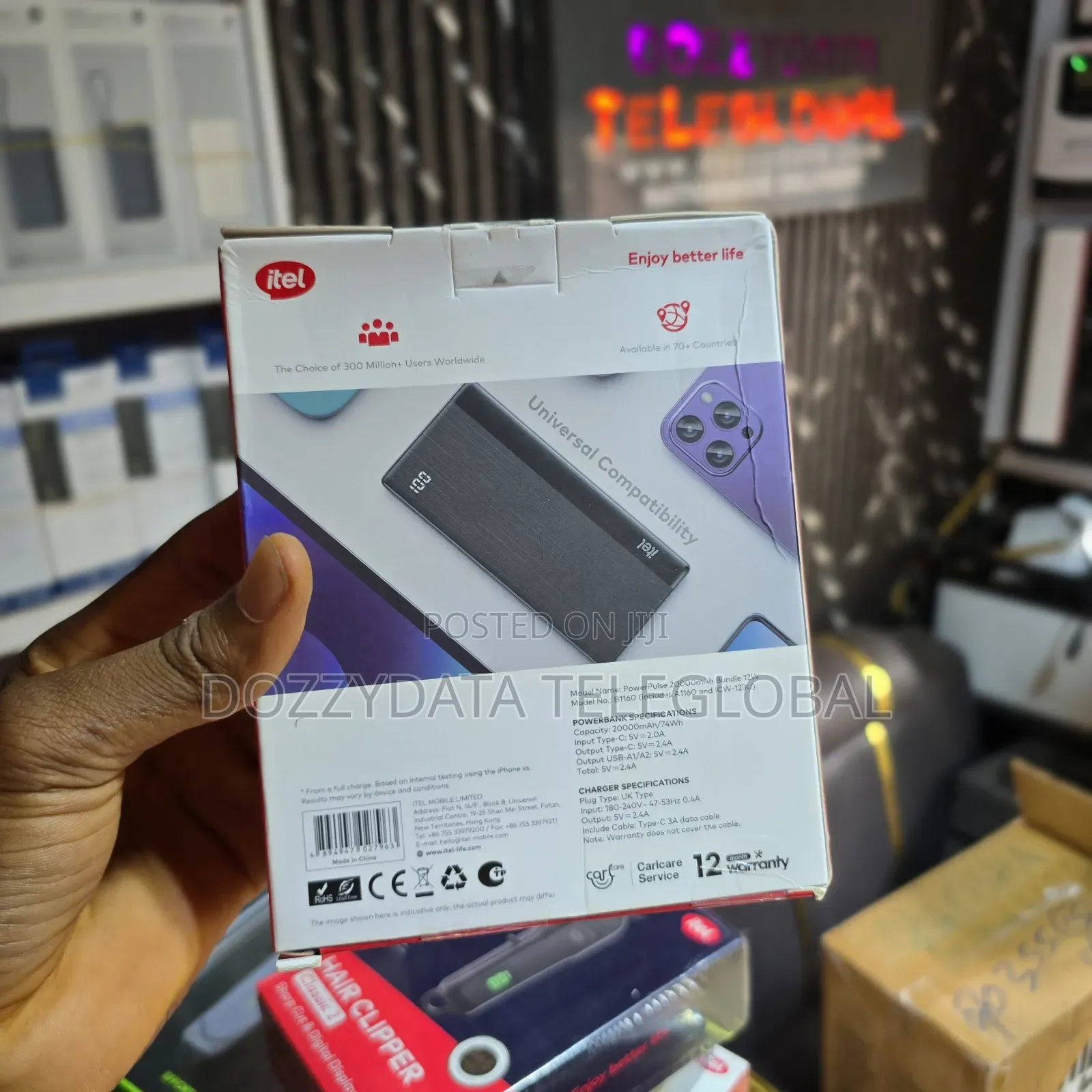 Itel Powerpulse 20000mah Powerbank