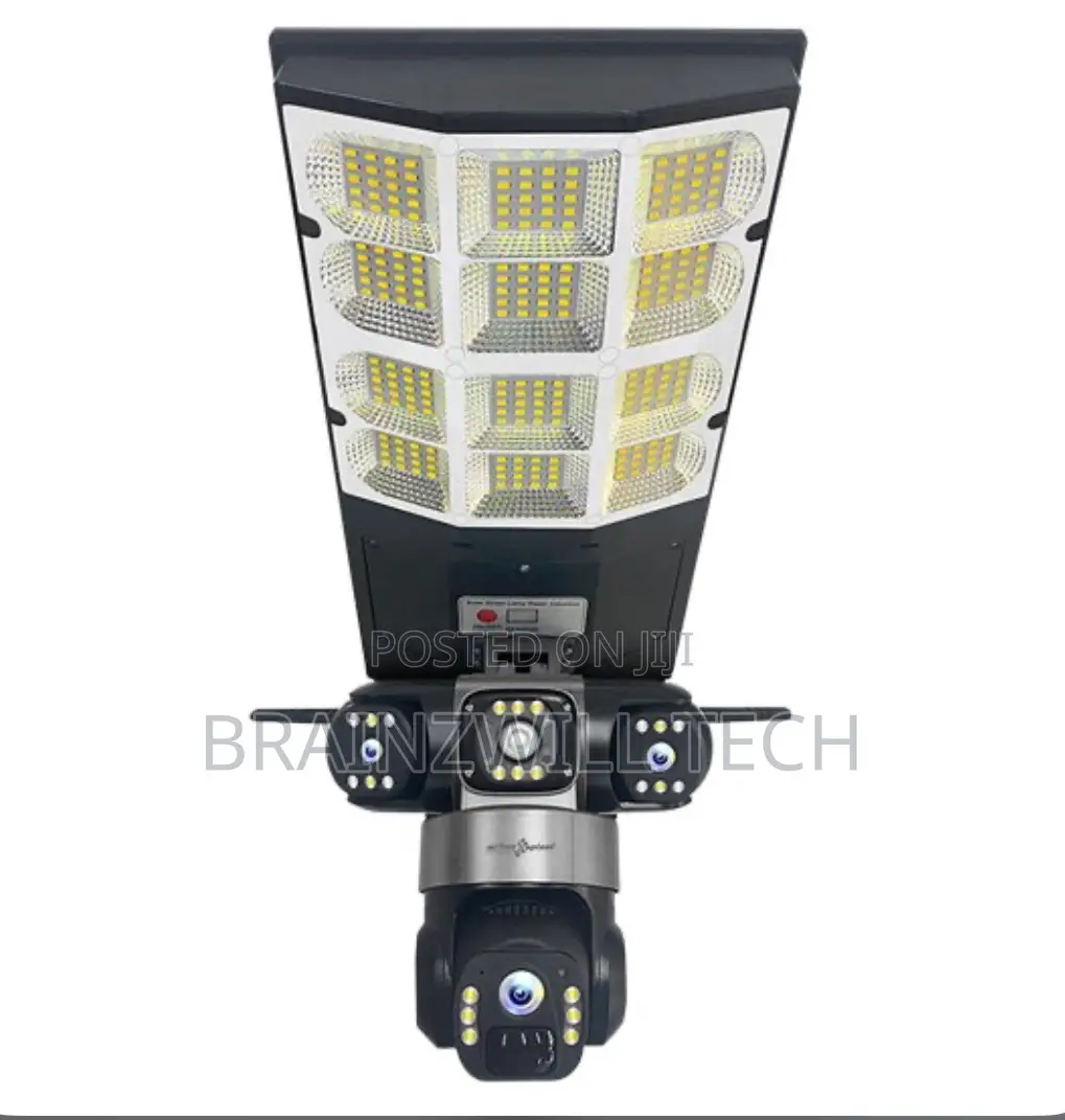 V380 4g Complete Triple Lens Camera 8mp With Solar Street Light 180w