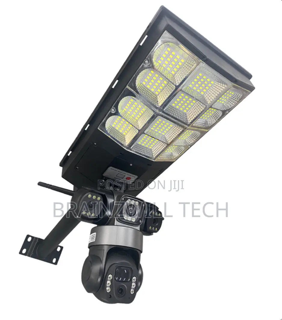 V380 4g Complete Triple Lens Camera 8mp With Solar Street Light 180w