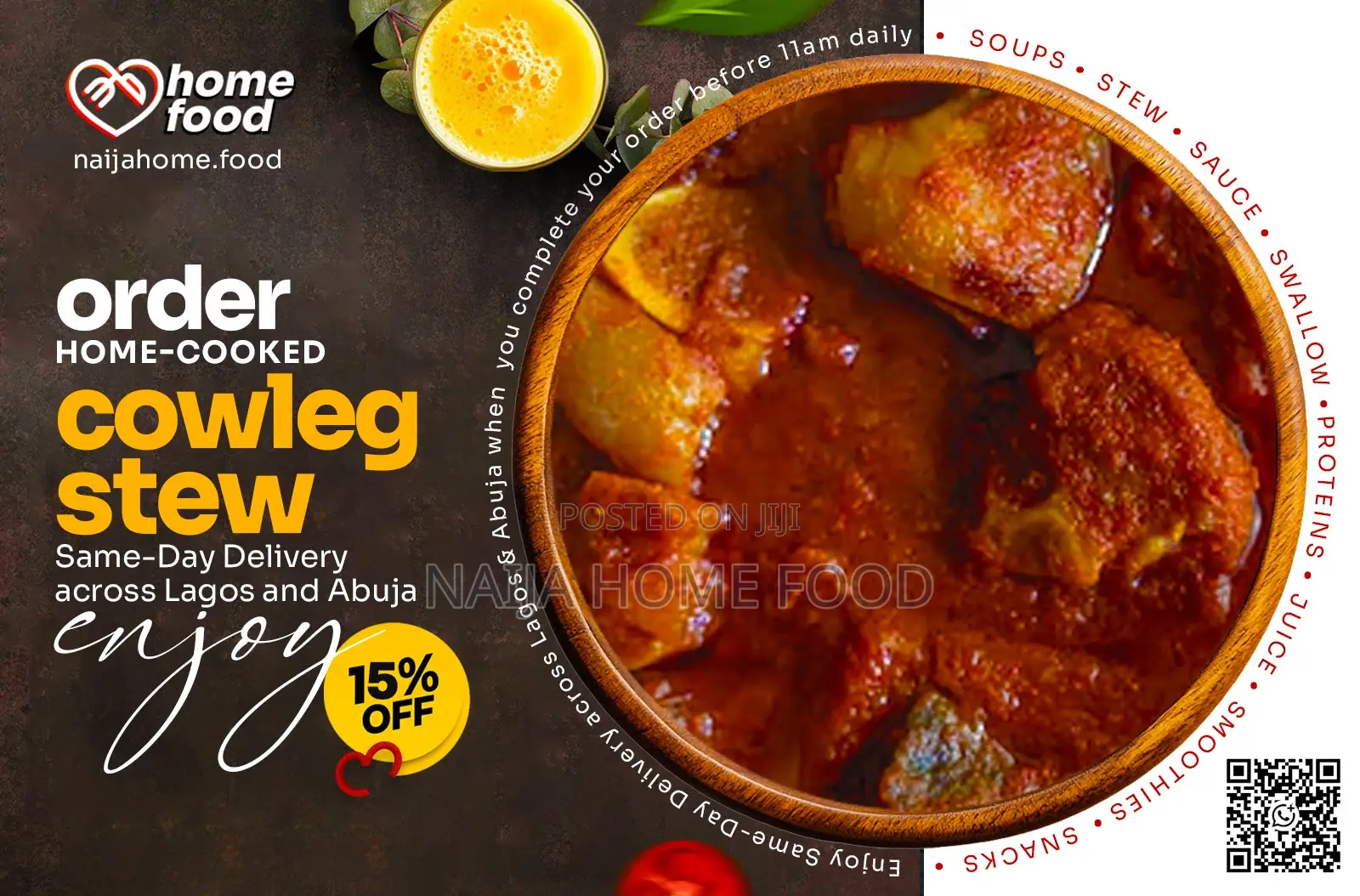 Order Cow Leg Stew From Naija Home Food and Get 25% Off Your 1st Order