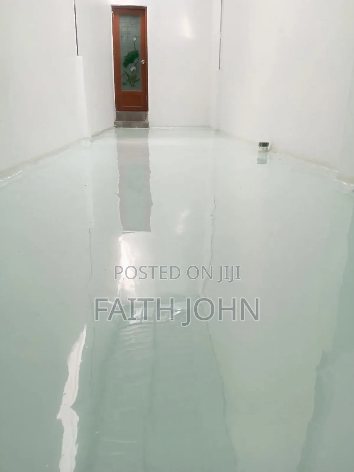Glossy Gray Epoxy Flooring