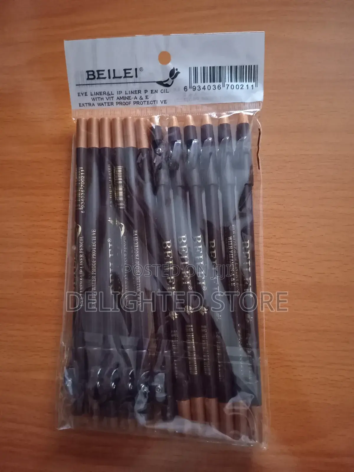 6pcs Beilei Eyebrow Eyeliner Pencil +Sharpner (Black# 01 Brown#02)