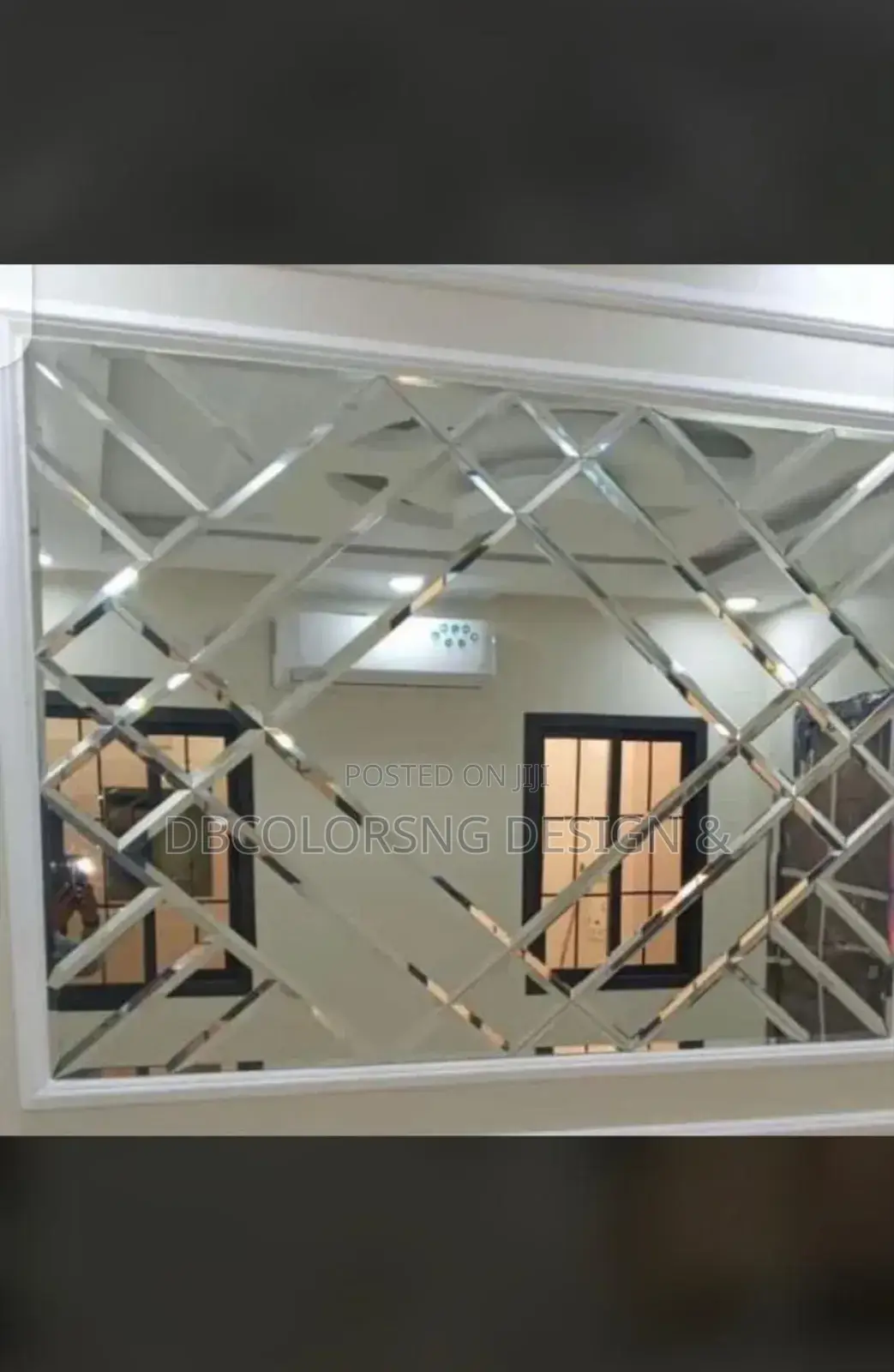 Custom Beveled Mirrors Wall Glass Installation - Lagos