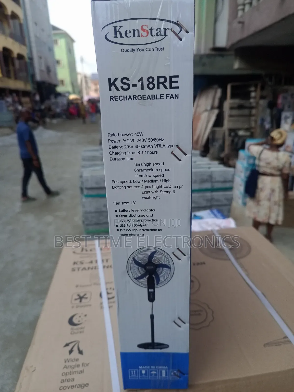 18" Kenstar Rechargeable Stand Fan
