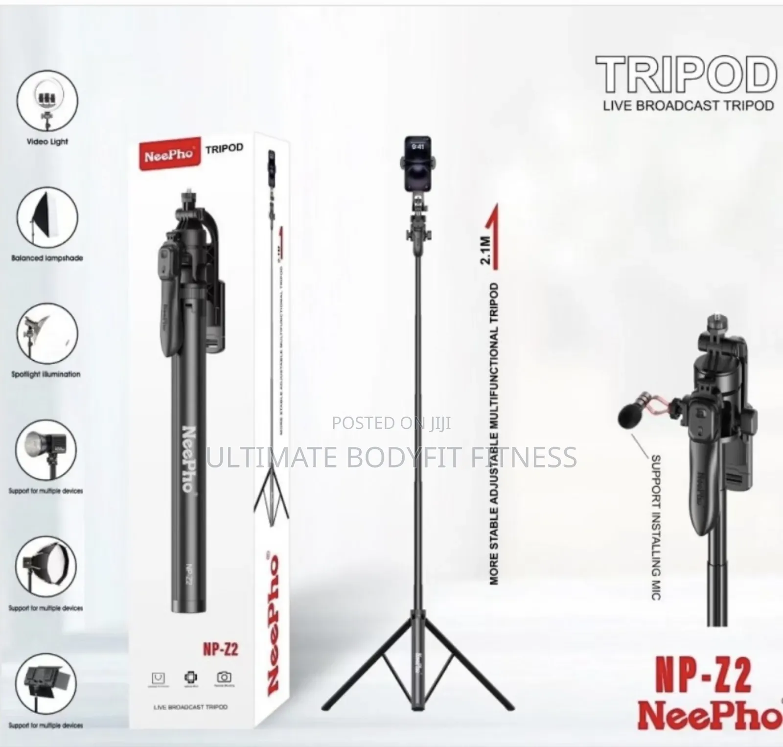 Brand New Neepho Np-Z2 Broadcast Tripod