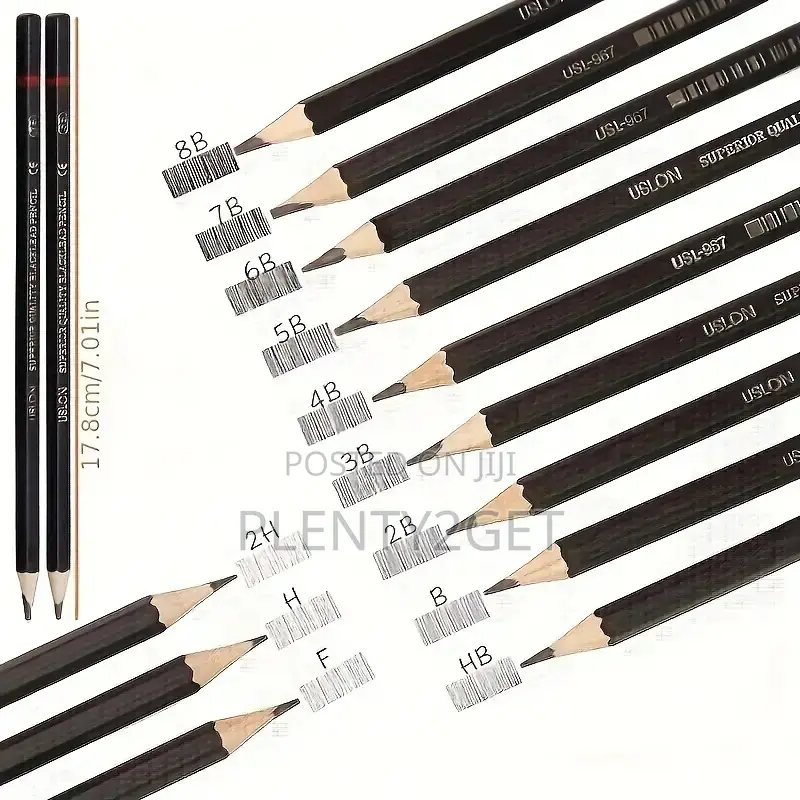 12pcs Art Drawing Pencil Set With Mixed Lead Refills