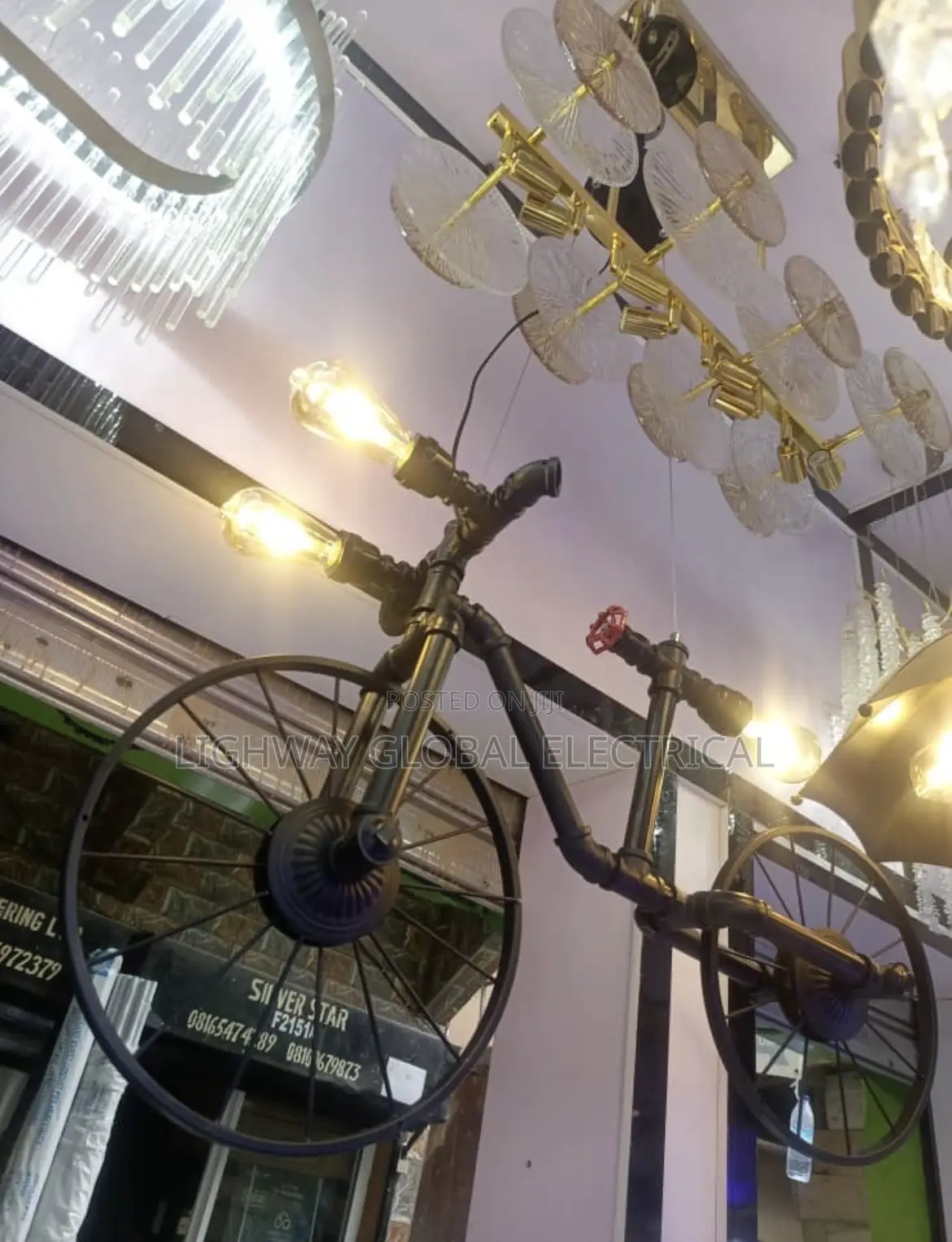 Art Decoration Vintage Bicycle Pendant Chandelier