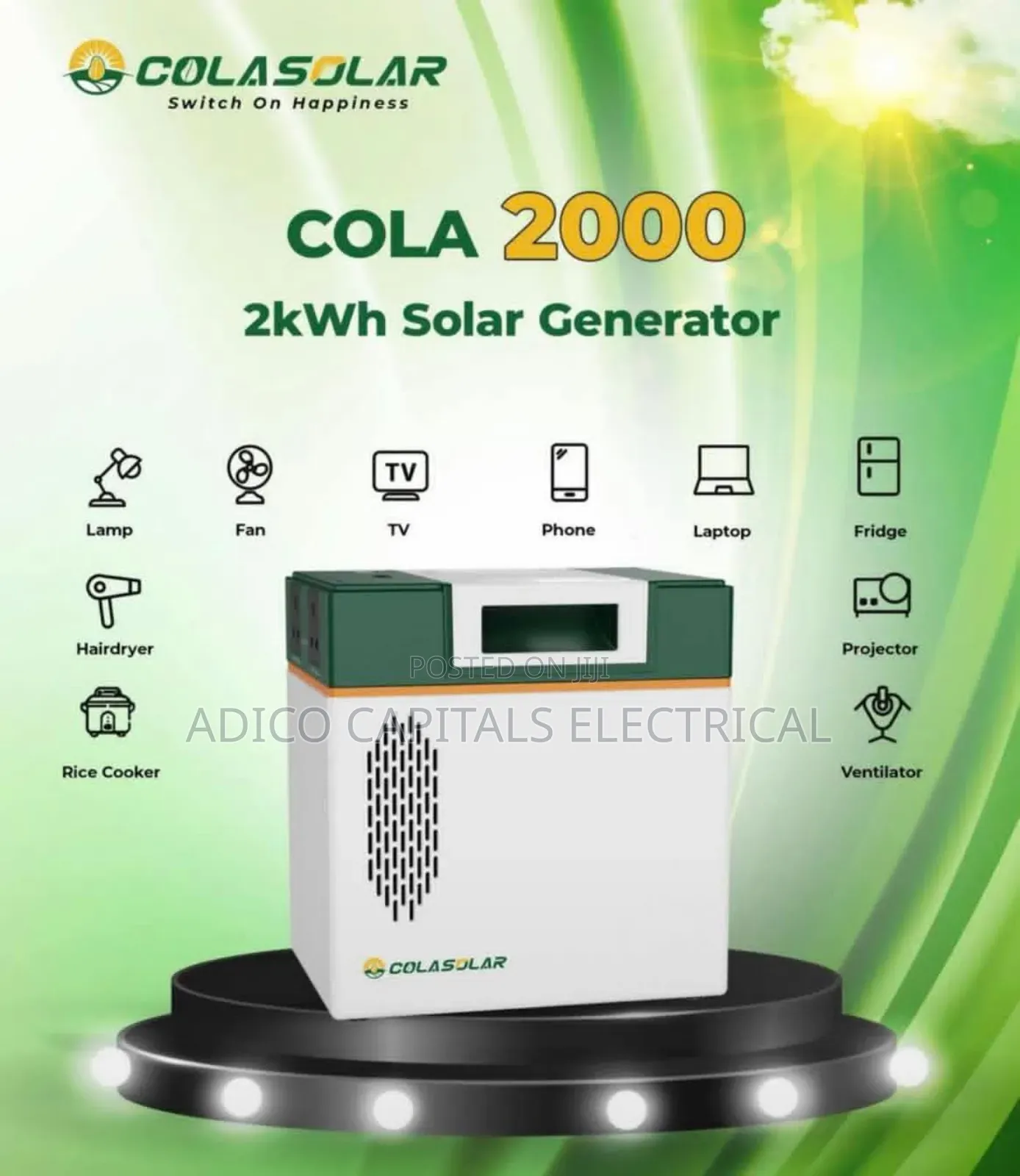 2kw Cola Solar Generator