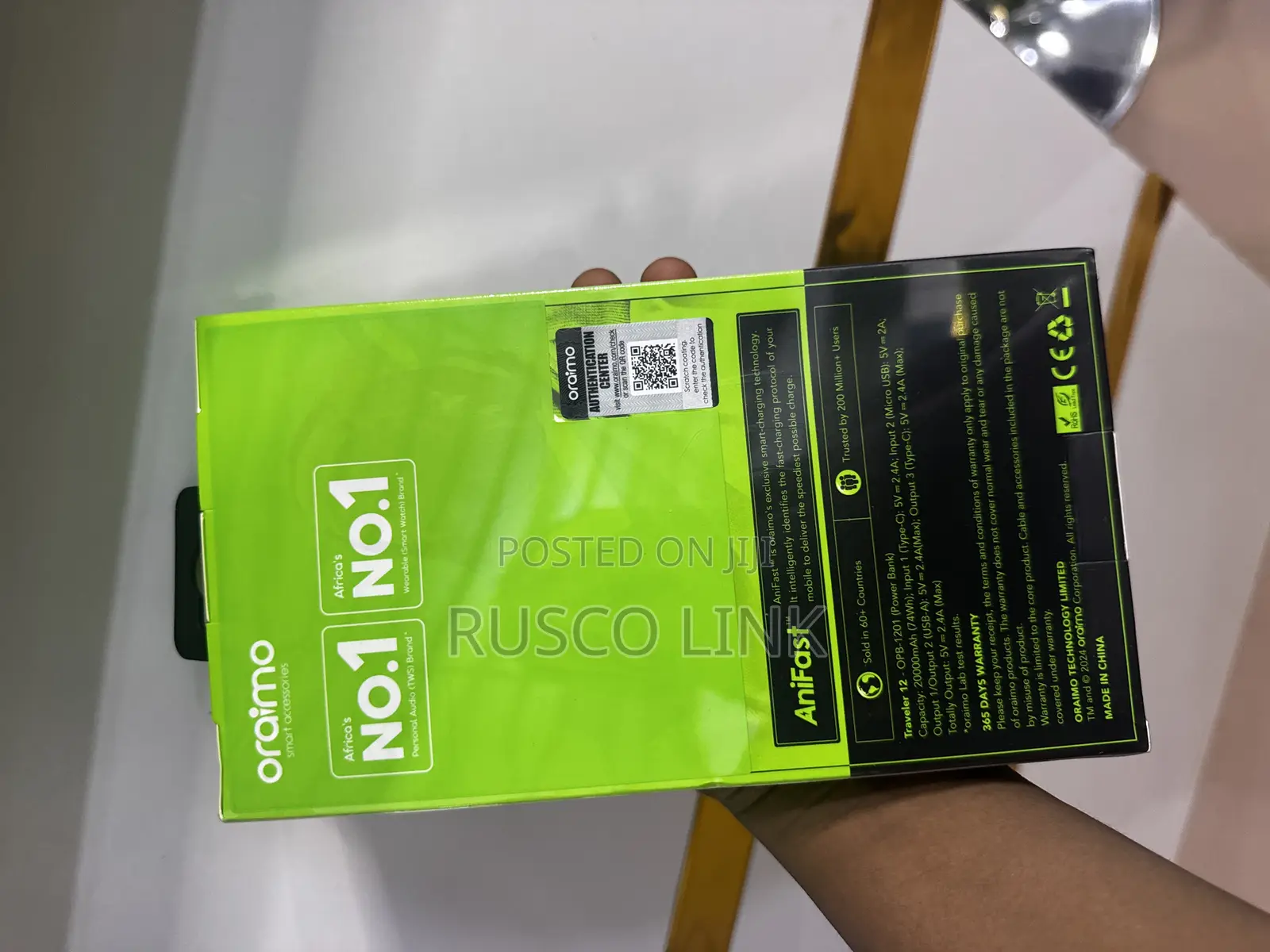 20,000 Mah Oraimo Power Bank