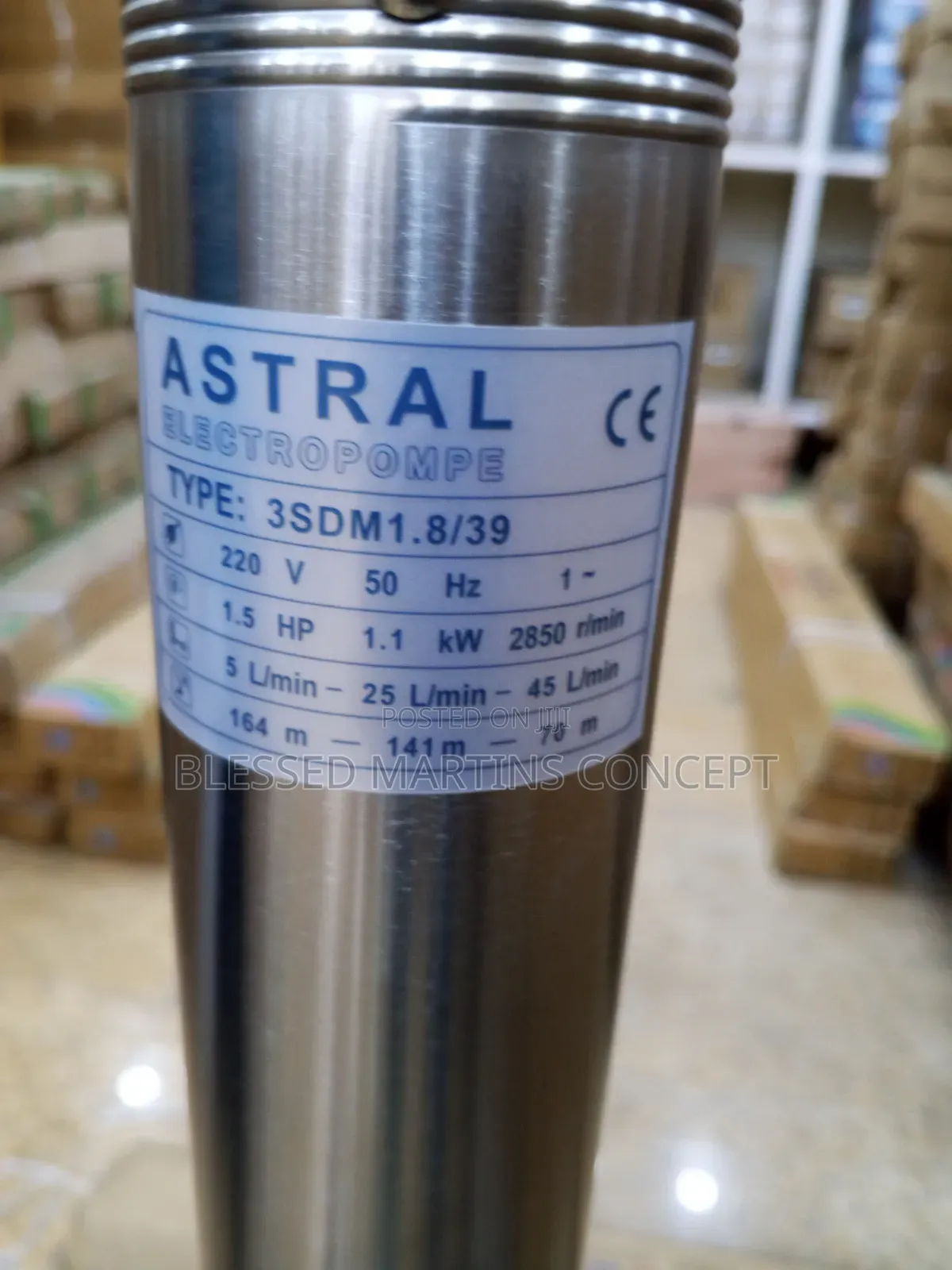 1.5hp Astral Slim Submersible Pump
