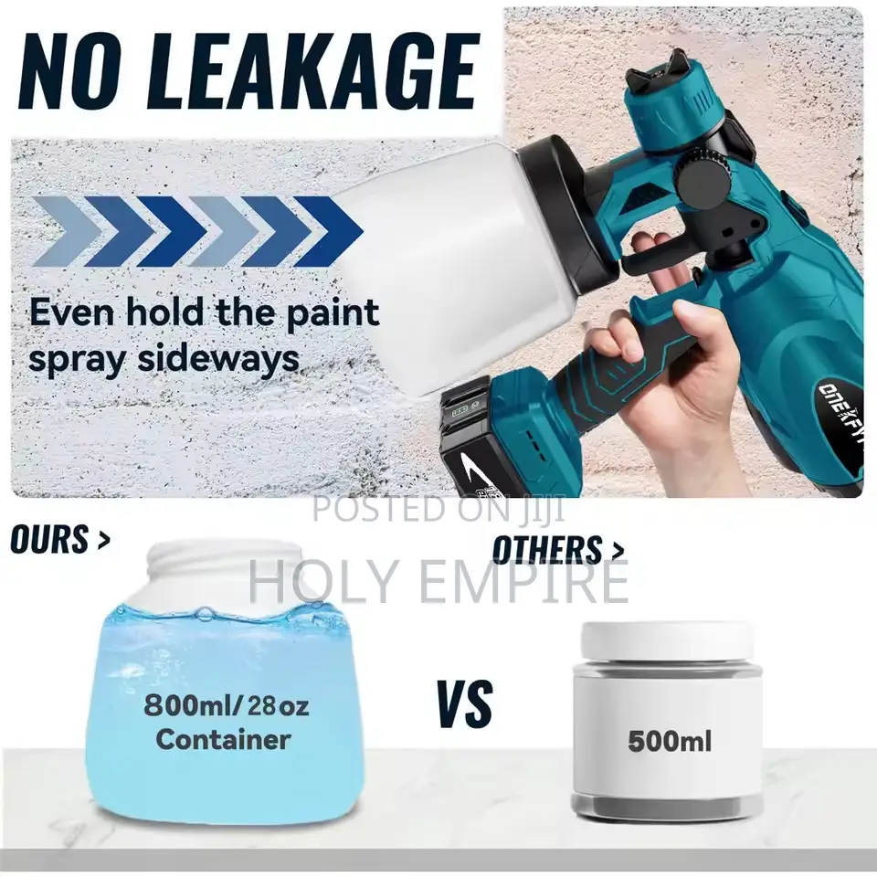 800ml Rechargeable Cordless Spray Gun High Power Hvlp Paint Sprayer
