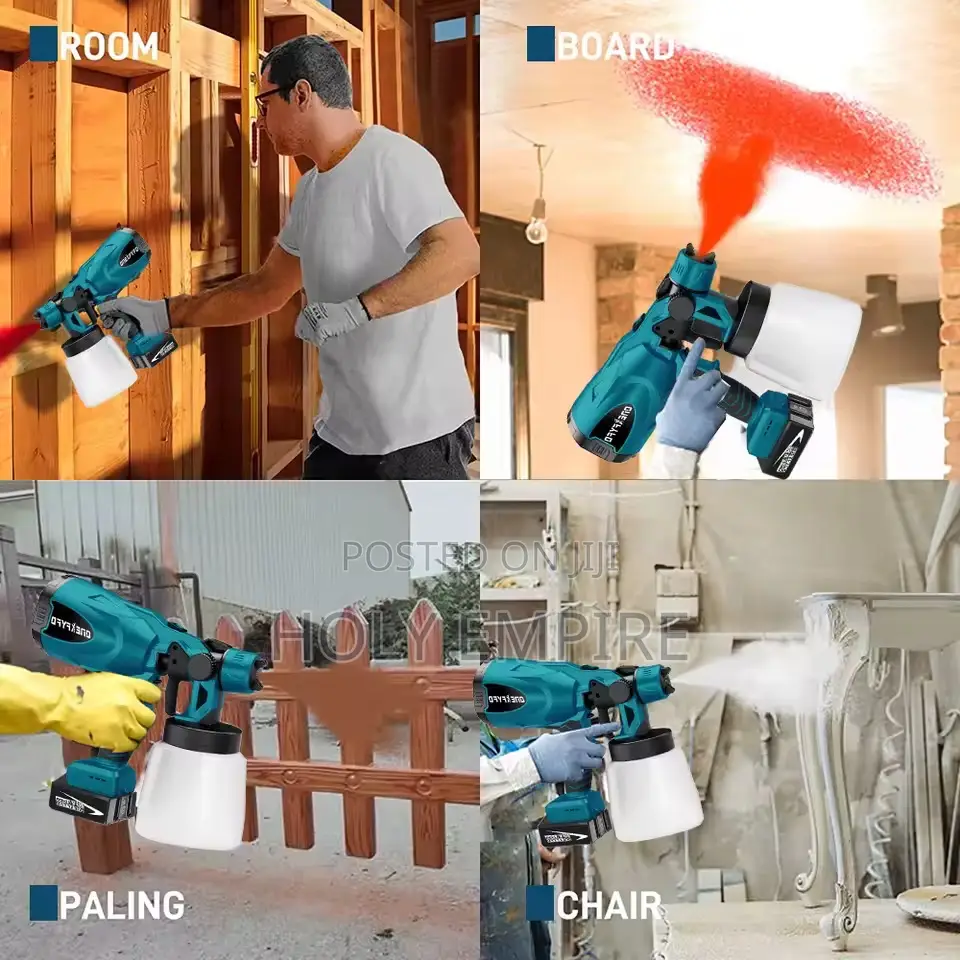 800ml Rechargeable Cordless Spray Gun High Power Hvlp Paint Sprayer